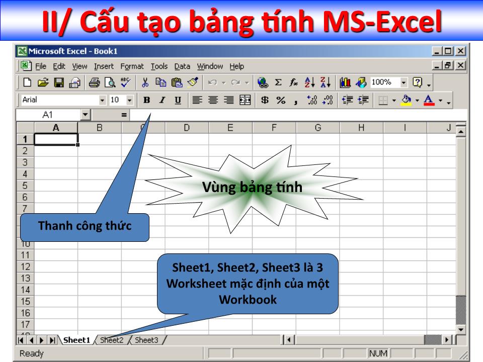 Bài giảng Tin học đại cương - Chương 5: Bảng tính điện tử Microsoft Excel trang 4