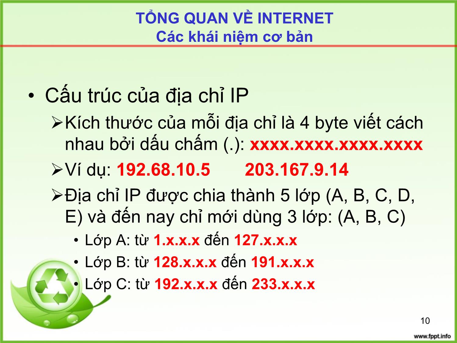 Bài giảng Tin học đại cương - Chương 6: Internet và các dịch vụ trên Internet - Trần Thị Bích Phương trang 10