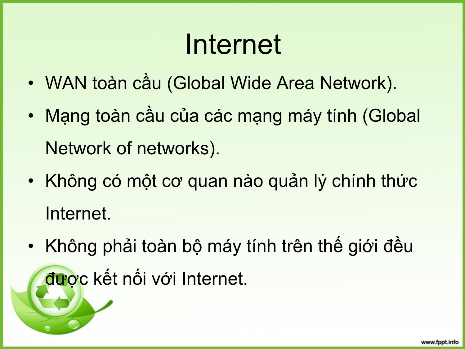 Bài giảng Tin học đại cương - Chương 6: Internet và các dịch vụ trên Internet - Trần Thị Bích Phương trang 5