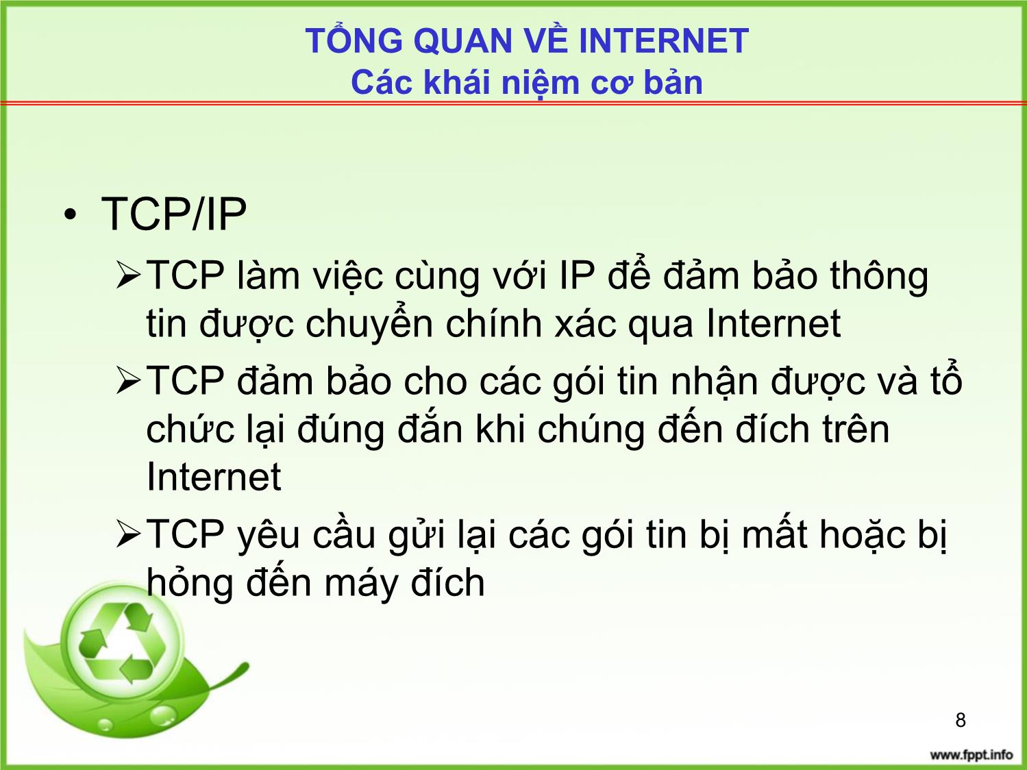 Bài giảng Tin học đại cương - Chương 6: Internet và các dịch vụ trên Internet - Trần Thị Bích Phương trang 8