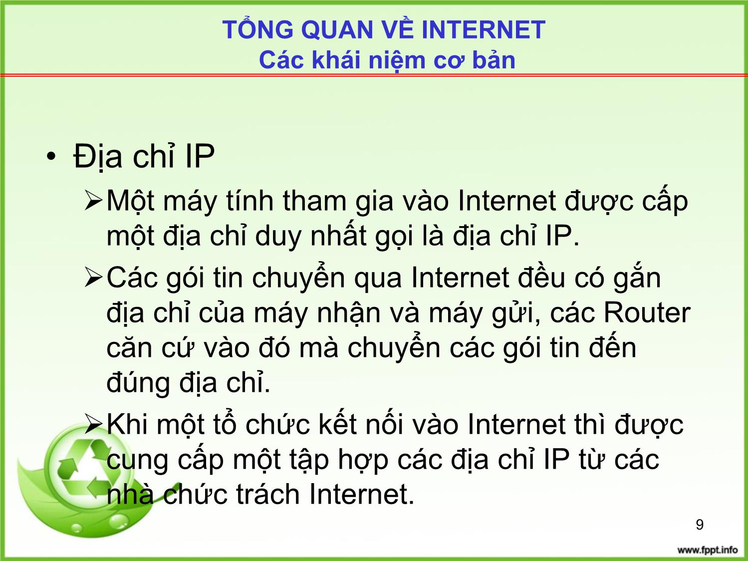 Bài giảng Tin học đại cương - Chương 6: Internet và các dịch vụ trên Internet - Trần Thị Bích Phương trang 9