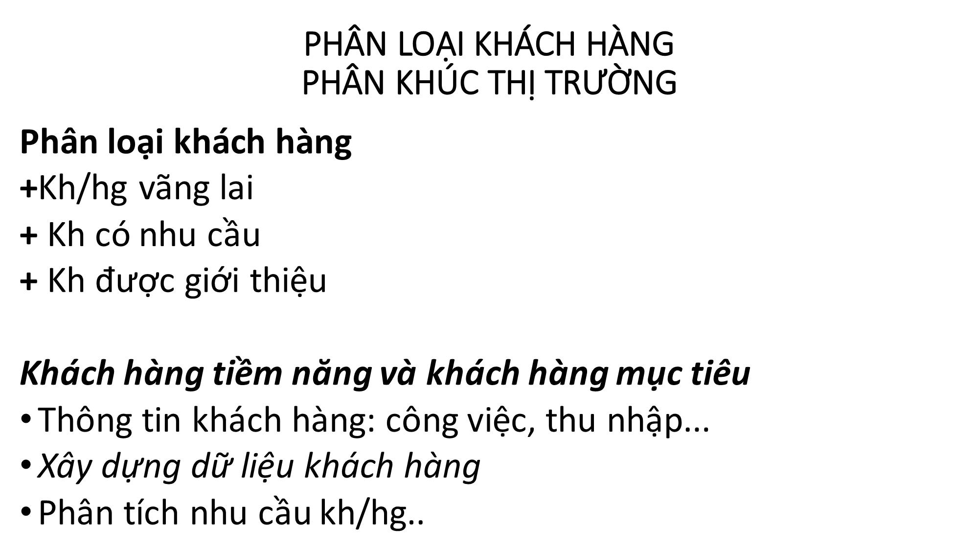 Bài giảng Nghiệp vụ bán hàng trang 9