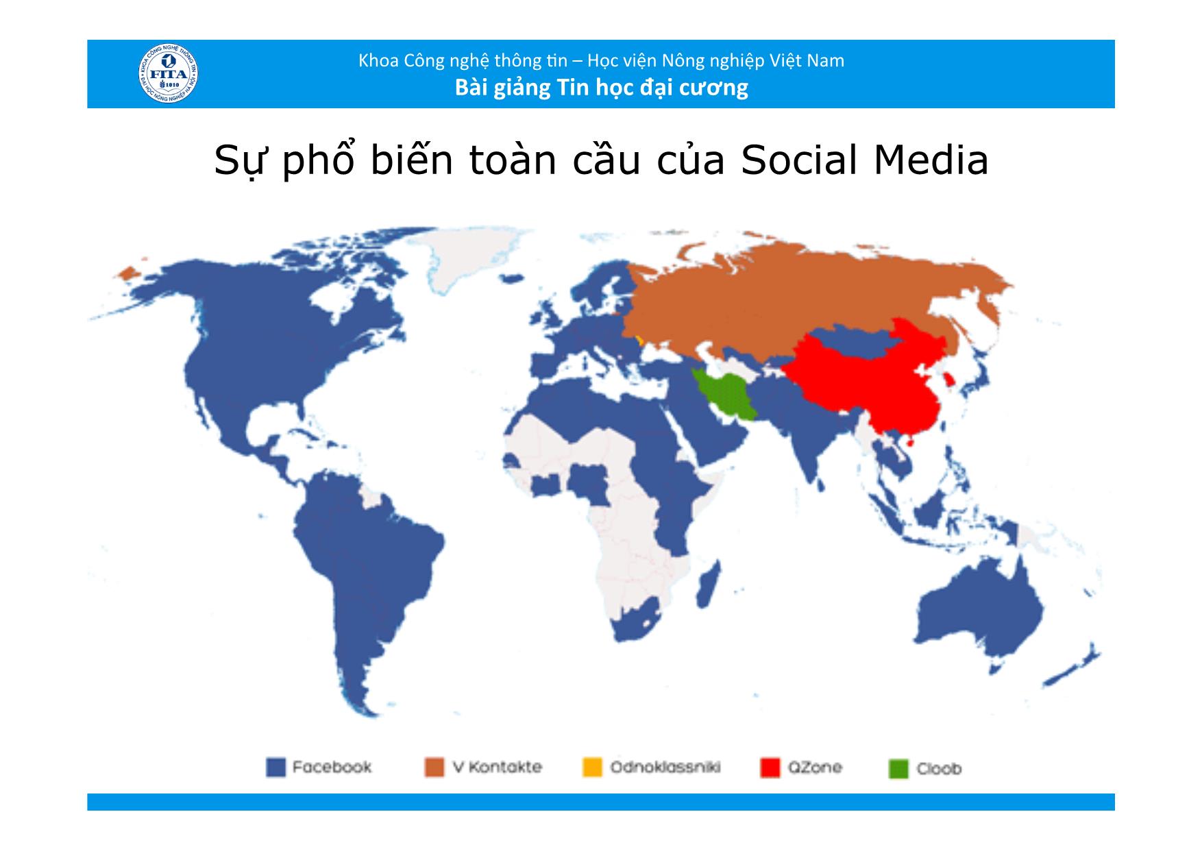 Bài giảng Tin học đại cương - Chương 7: Mạng xã hội và Truyền thông xã hội trang 6