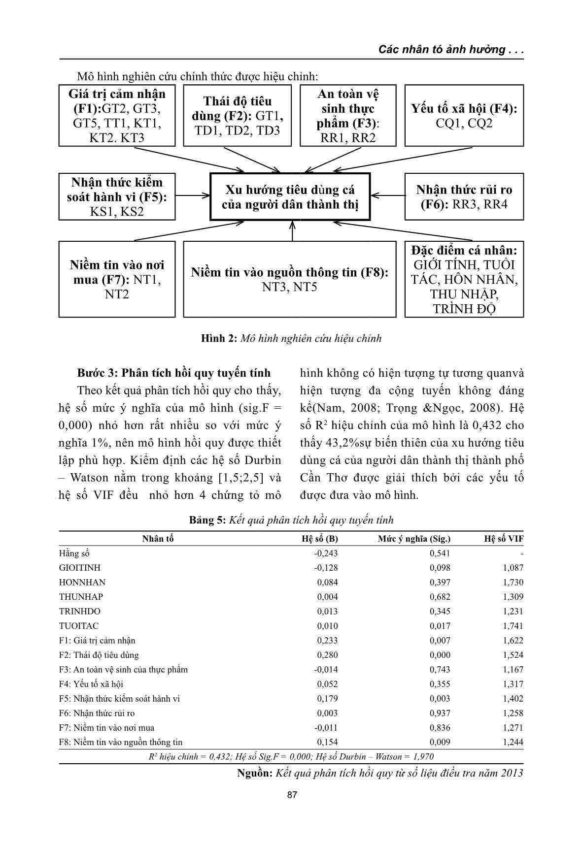 Các nhân tố ảnh hưởng đến xu hướng tiêu dùng cá của người dân thành thị: Nghiên cứu trường hợp người dân ở thành phố Cần Thơ trang 9