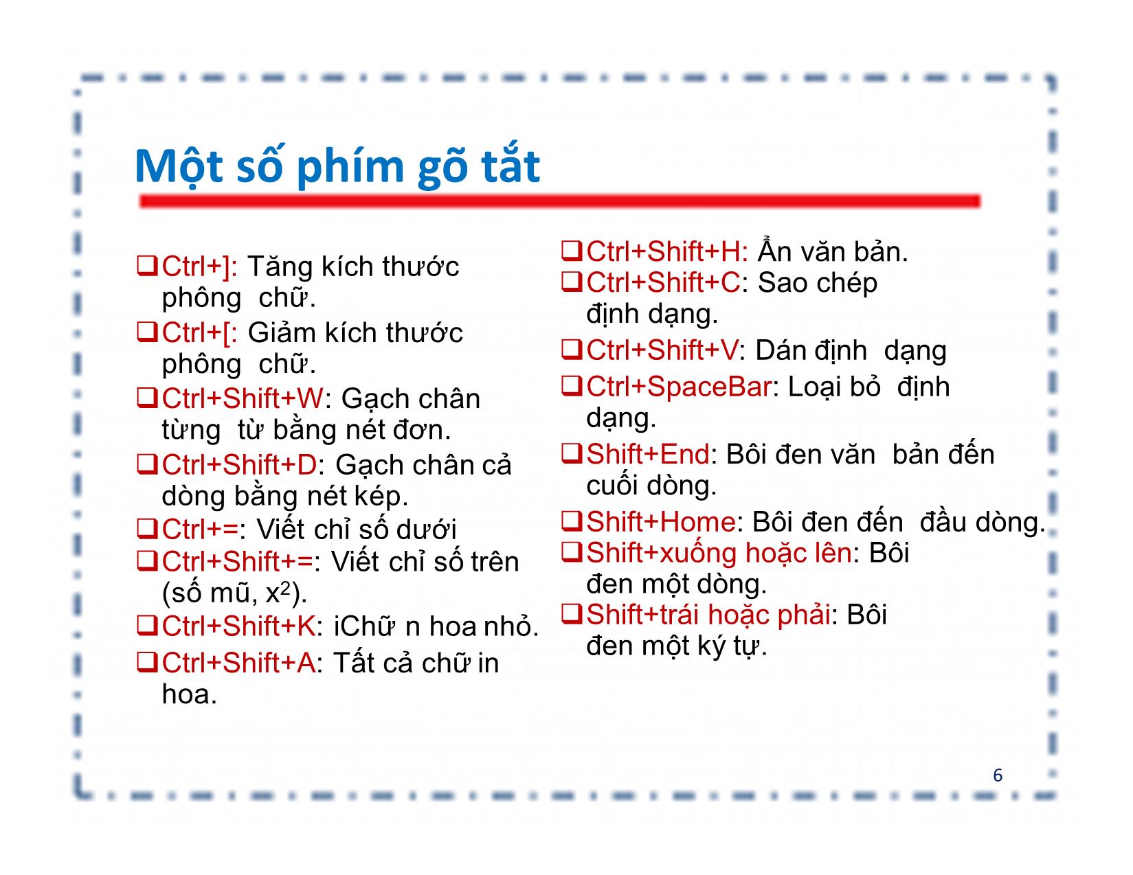 Bài giảng Tin học đại cương - Chương: Microsoft Word - Nguyễn Lê Minh trang 6