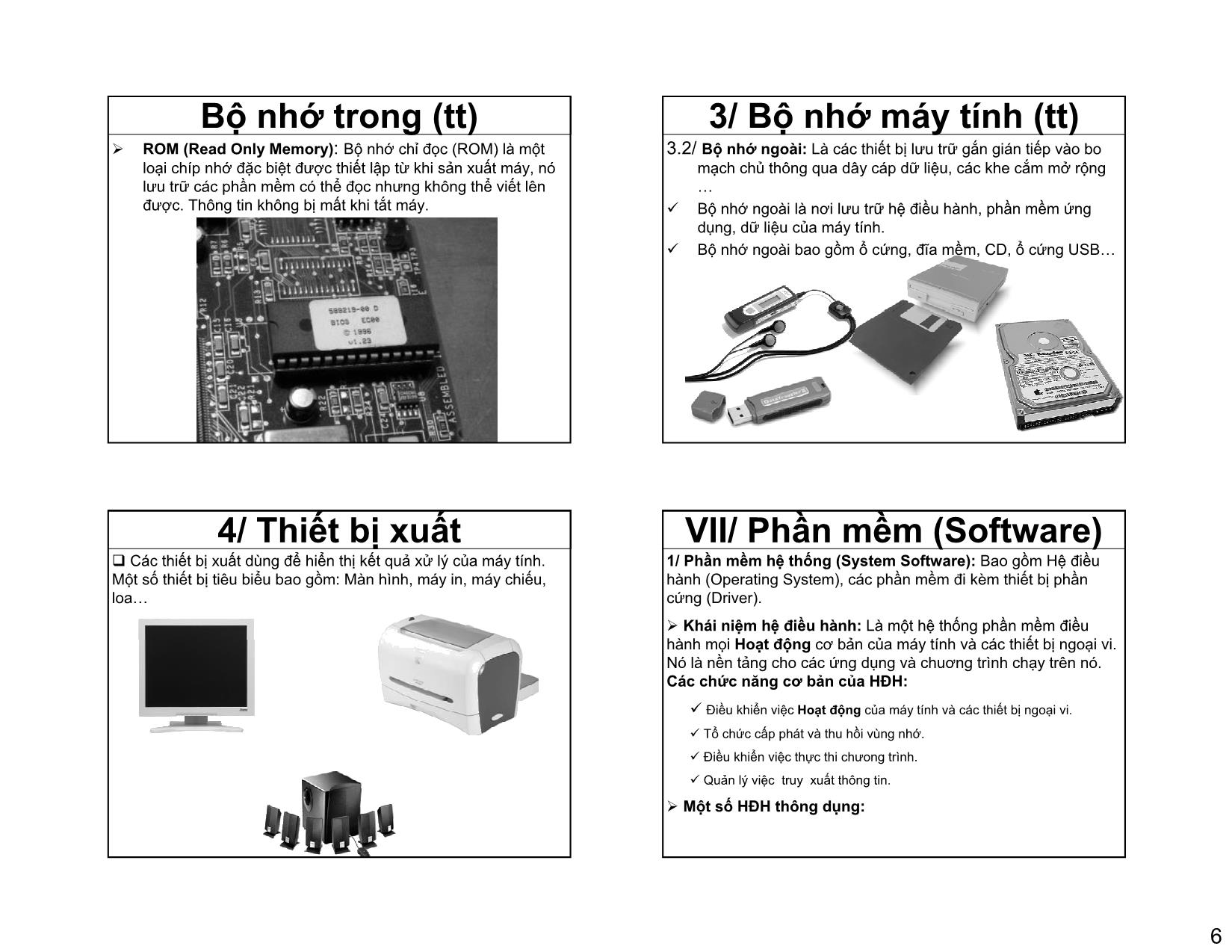 Bài giảng Tin học đại cương - Tào Ngọc Minh trang 6