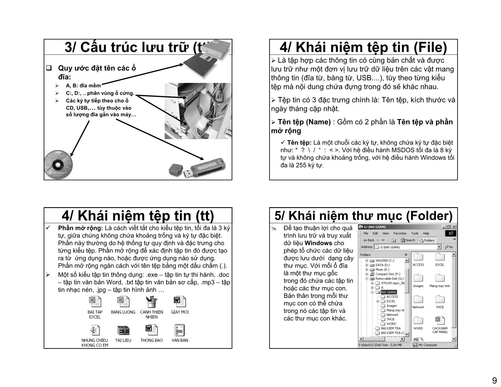 Bài giảng Tin học đại cương - Tào Ngọc Minh trang 9