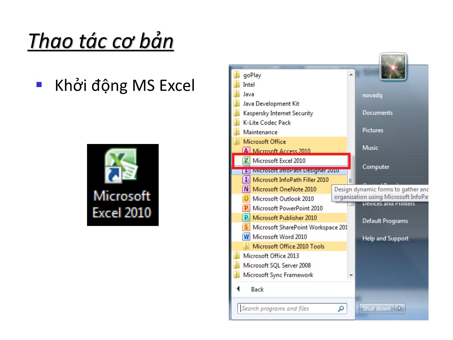 Bài giảng Tin học nhóm ngành Nông-Lâm-Ngư & Môi trường - Chương 4: Khai thác bảng tính điện tử (MS Excel 2010) trang 6