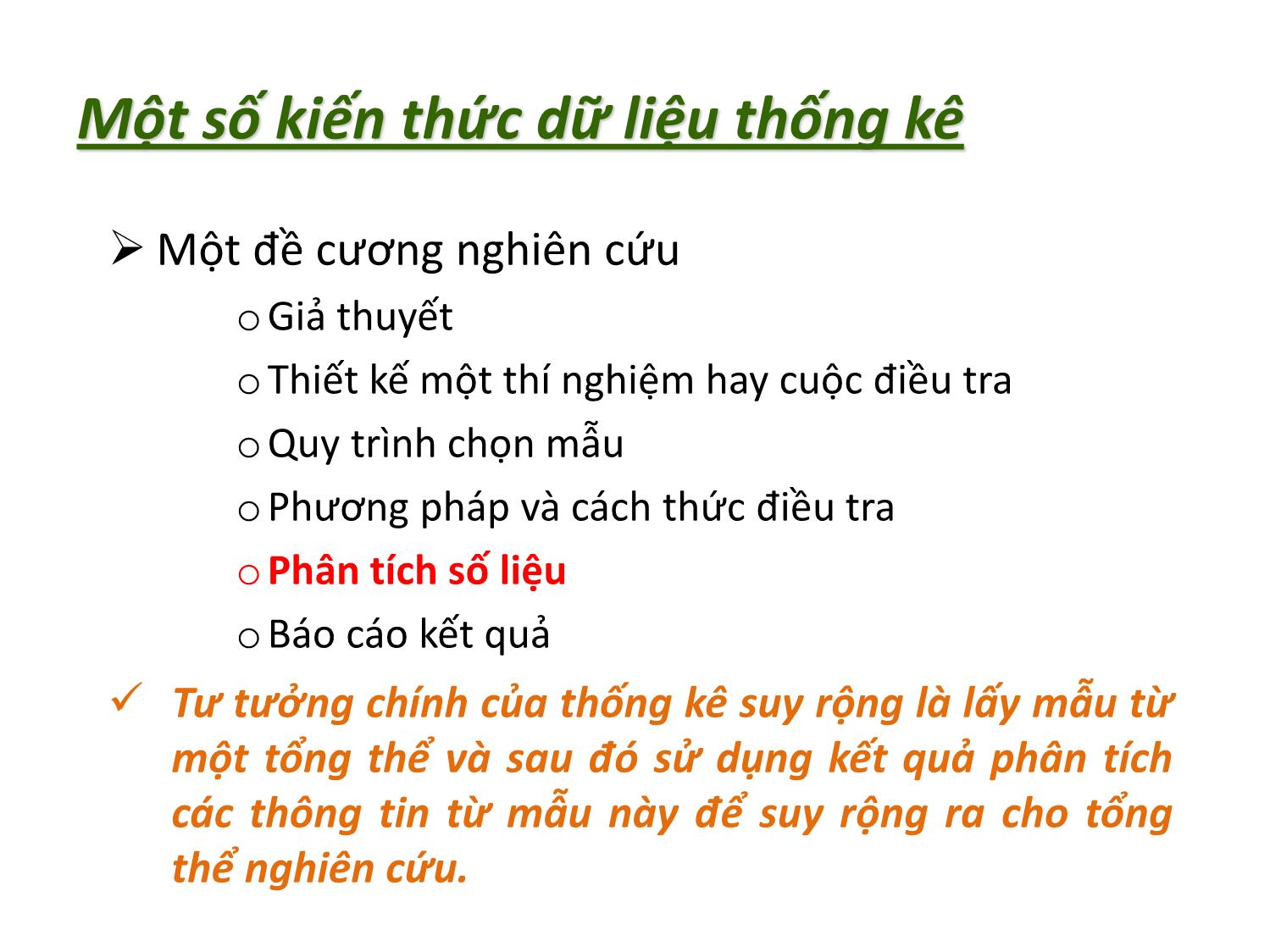 Bài giảng Tin học nhóm ngành Nông-Lâm-Ngư & Môi trường - Chương 5: Xử lý phân tích số liệu thống kê Bằng MS Excel 2010 trang 3