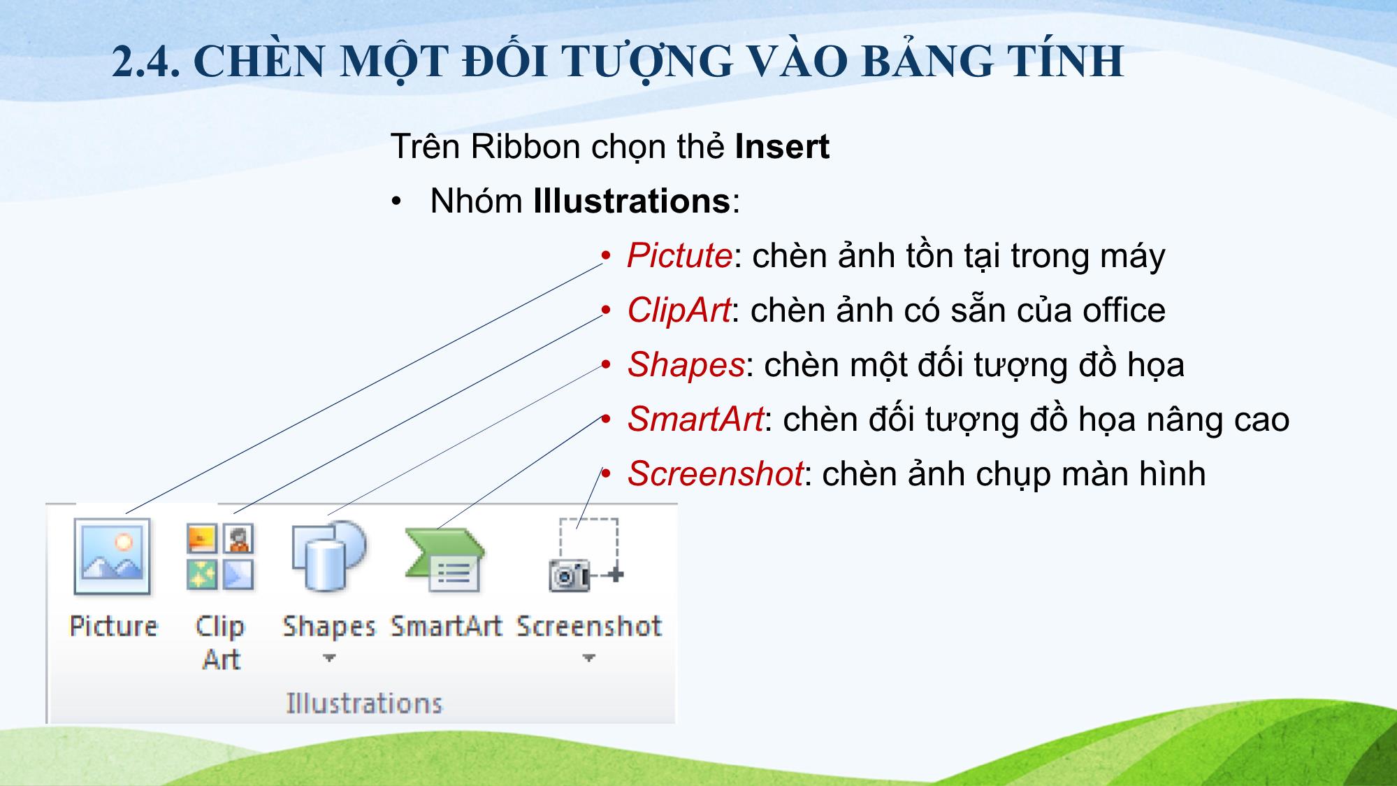 Bài giảng Tin học (Phần 2) - Chương 2: Một số thao tác cơ bản trang 7