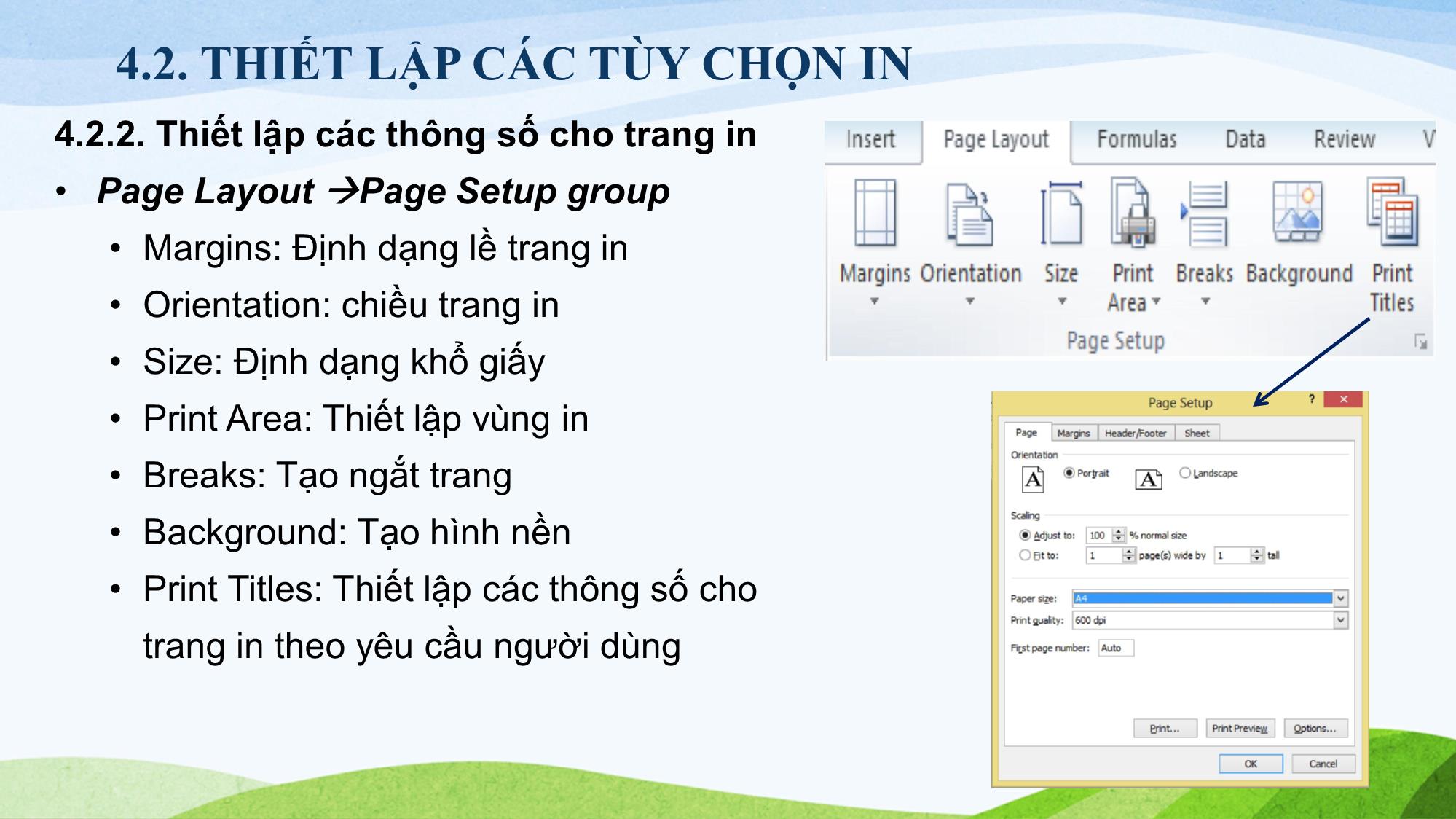 Bài giảng Tin học (Phần 2) - Chương 4: Các tùy chọn hữu ích trang 7