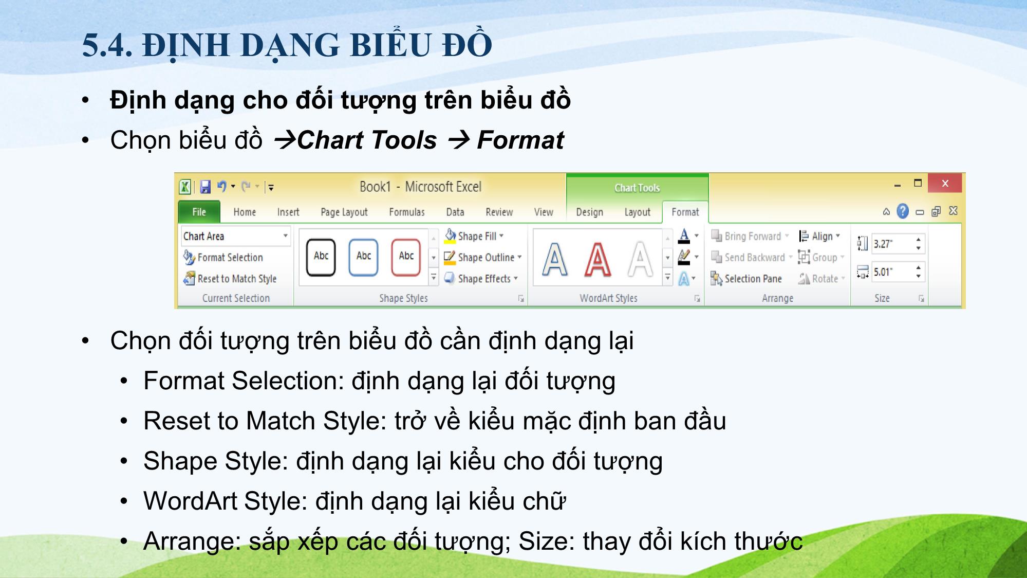 Bài giảng Tin học (Phần 2) - Chương 5: Tạo các biểu đồ trong bảng tính trang 10