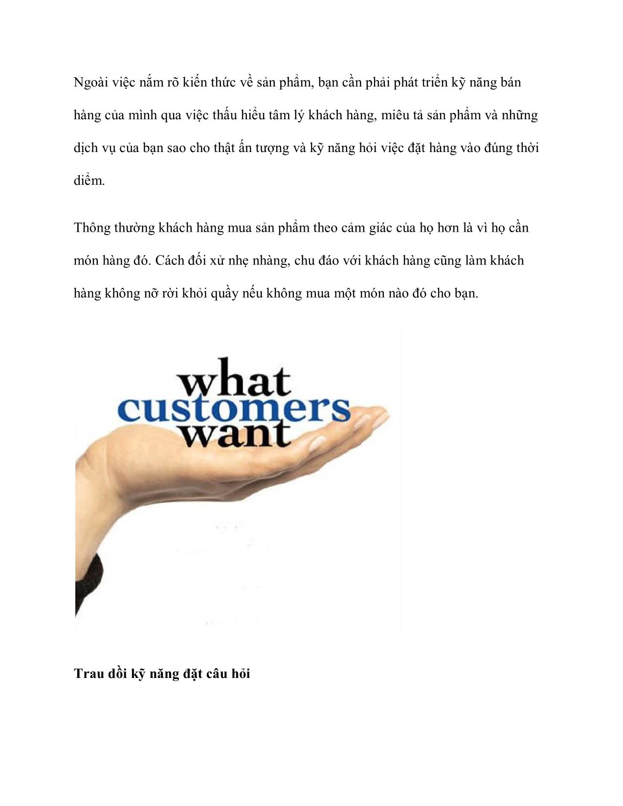 Tài liệu “Chìa khóa vàng” cho người làm sales - Thuyết phục khách hàng là một nghệ thuật trang 3