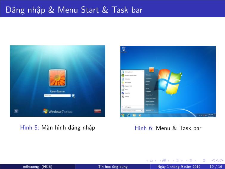 Bài giảng Tin học ứng dụng - Chương 2: Hệ điều hành - Nguyễn Đình Hoa Cương trang 10