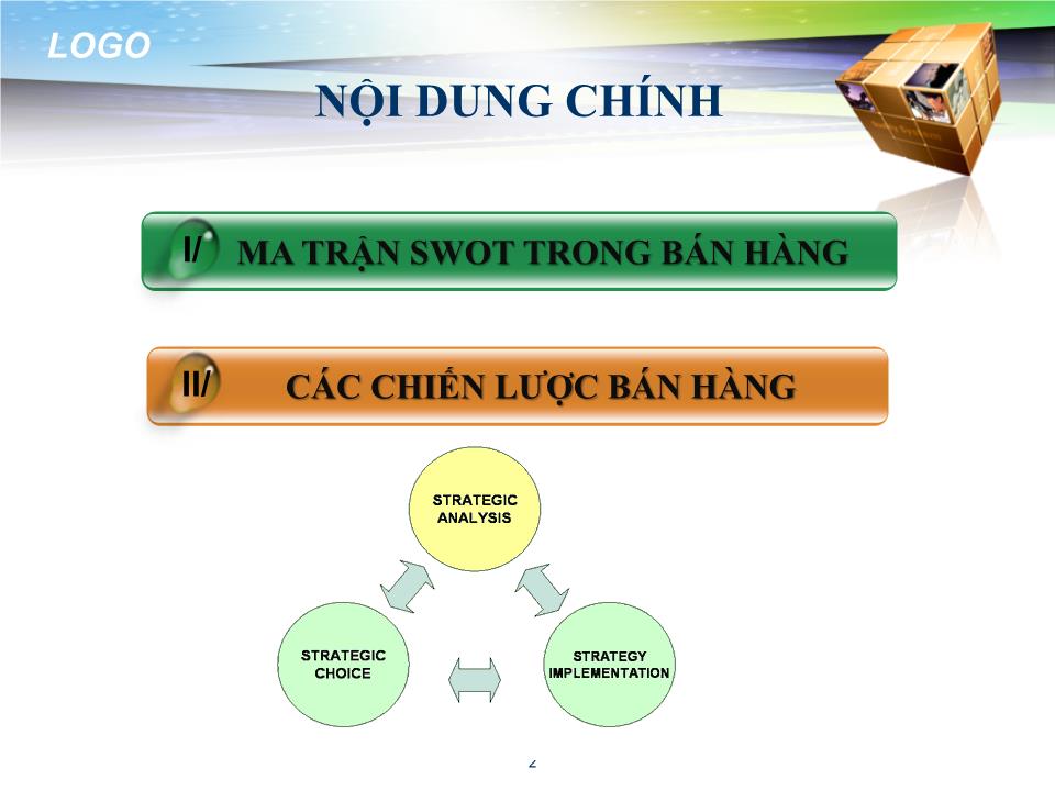 Bài giảng Thiết lập chiến lược bán hàng trang 2