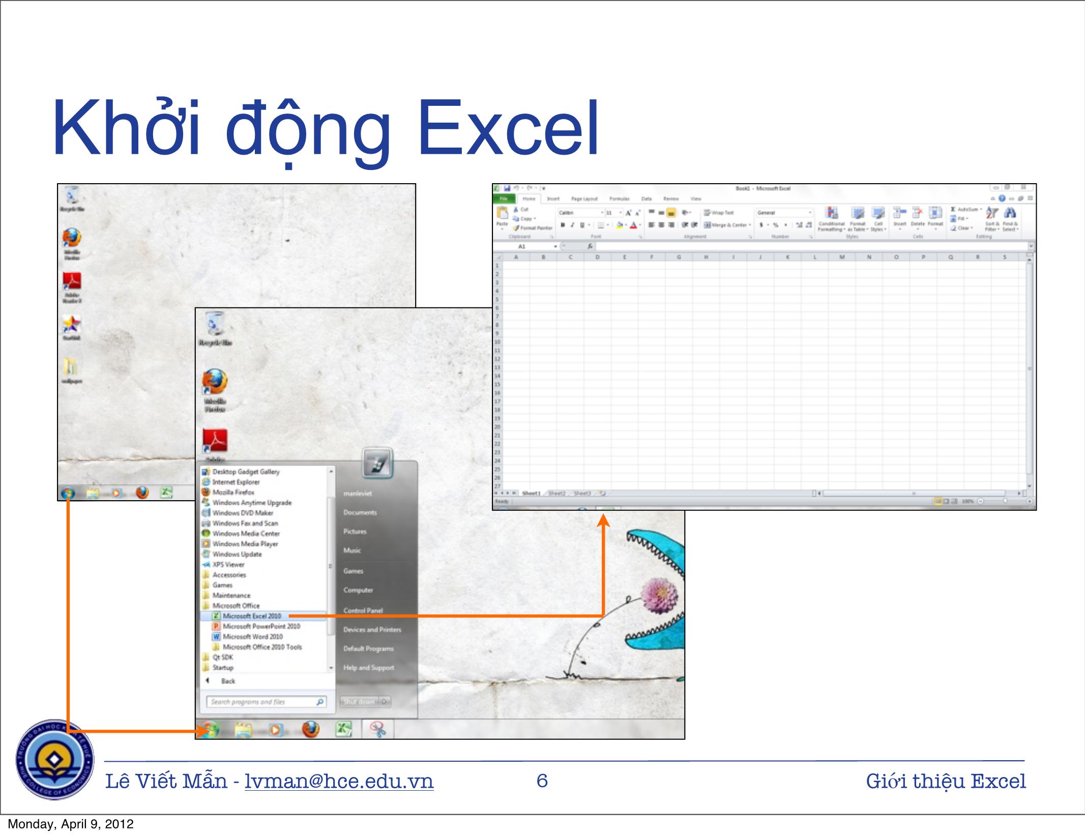 Bài giảng Tin học ứng dụng - Chương: Giới thiệu bảng tính điện tử Excel - Lê Viết Mẫn trang 6