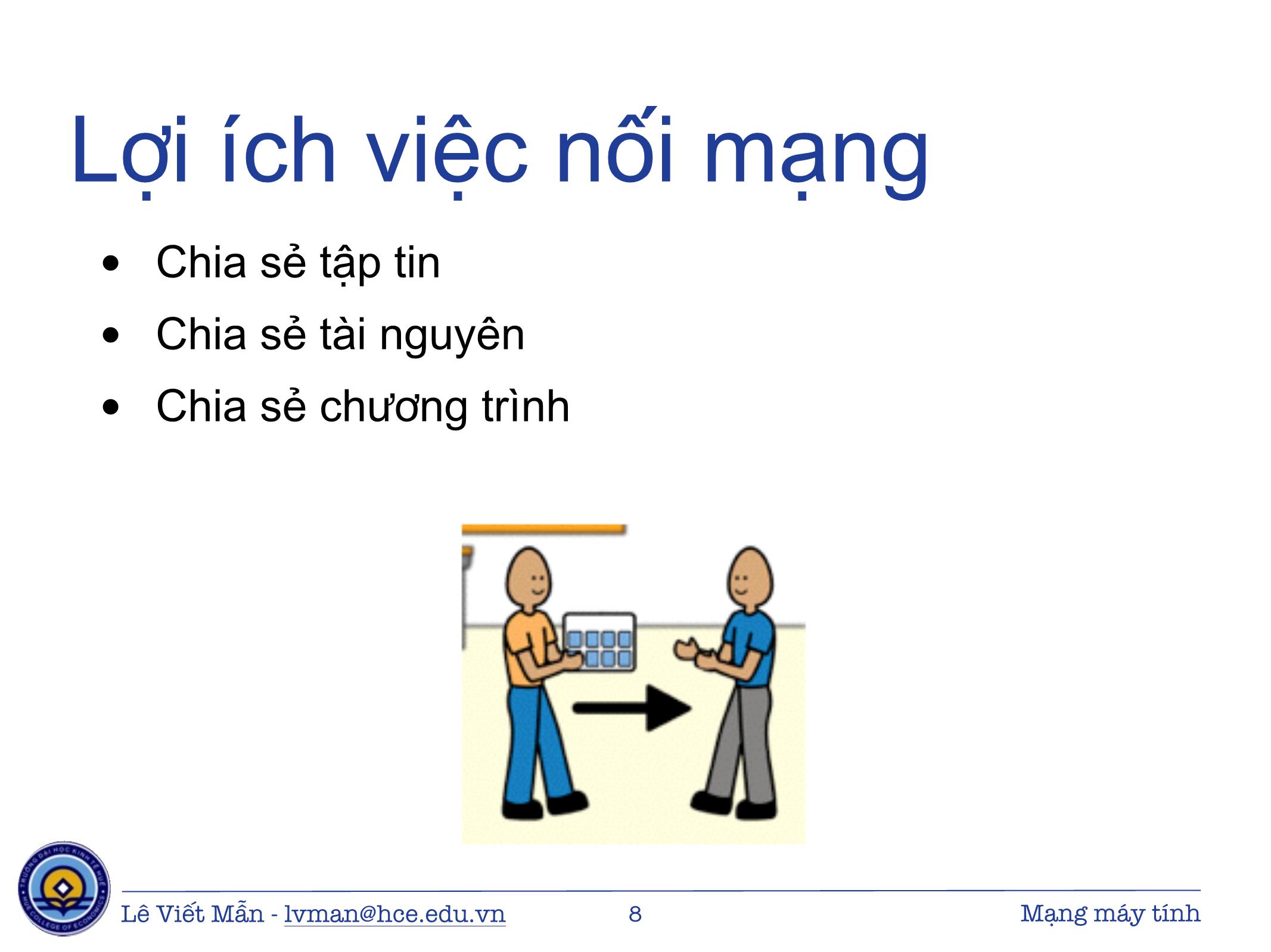 Bài giảng Tin học ứng dụng - Chương: Mạng máy tính - Lê Viết Mẫn trang 8