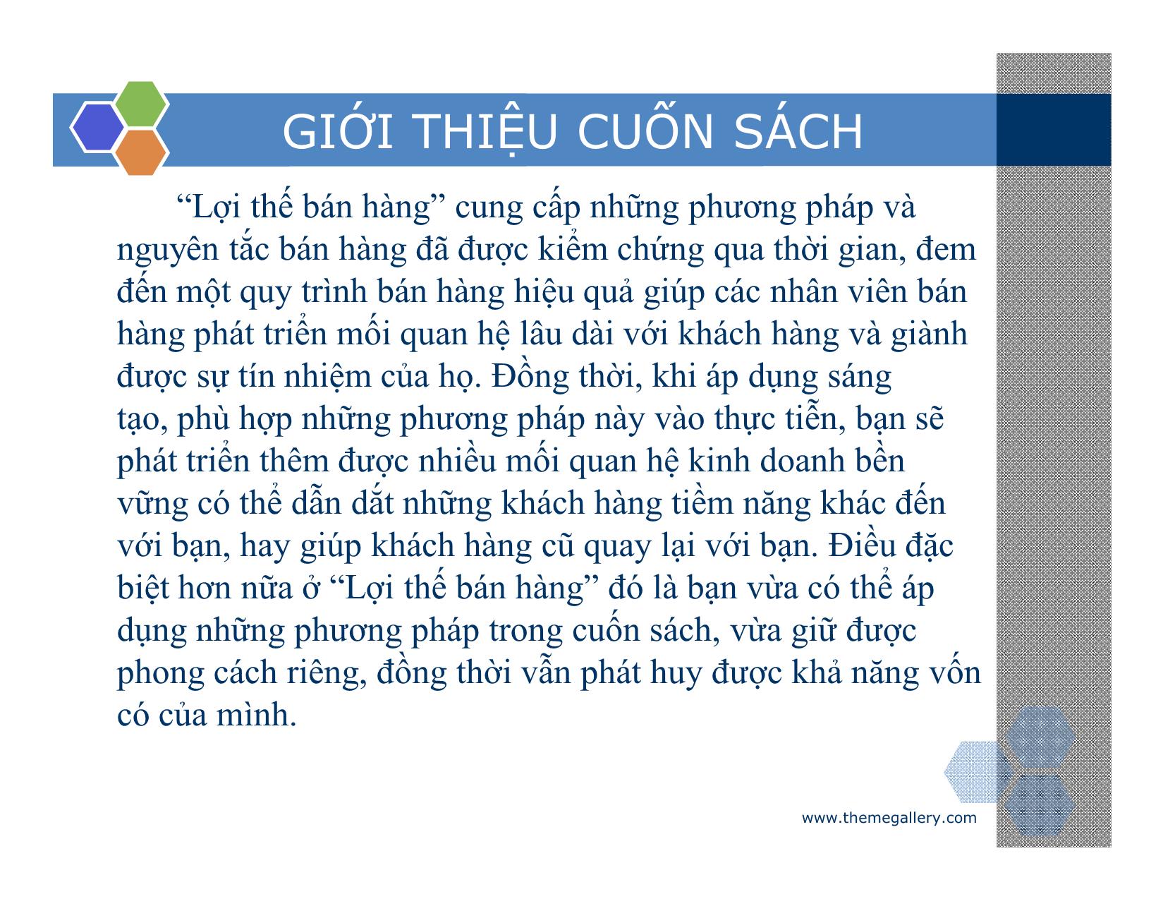 Bài giảng Lợi thế bán hàng – Cách đột phá và duy trì doanh số vượt trội trang 3