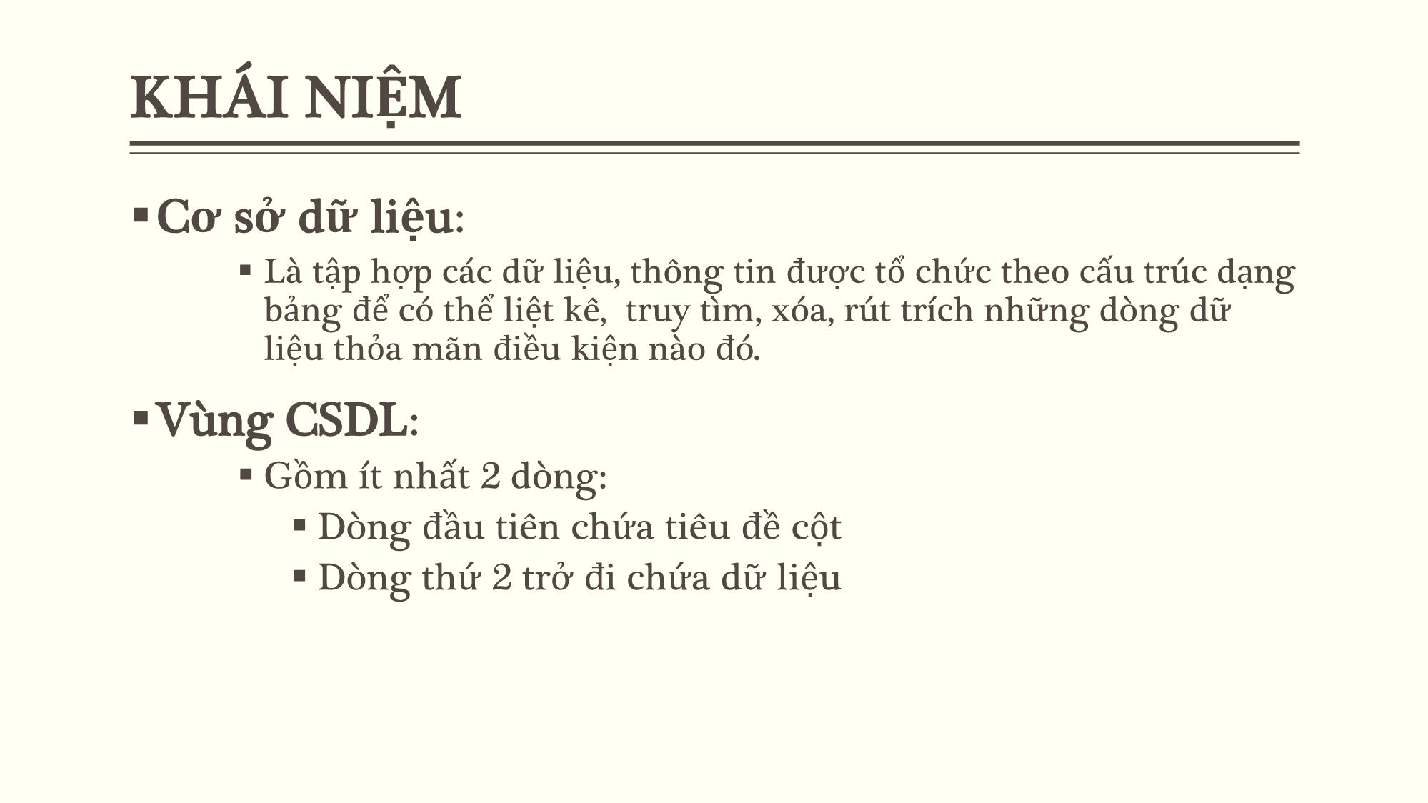 Bài giảng Tin học văn phòng - Bài 12: Quản trị dữ liệu - Nguyễn Thị Phương Thảo trang 3