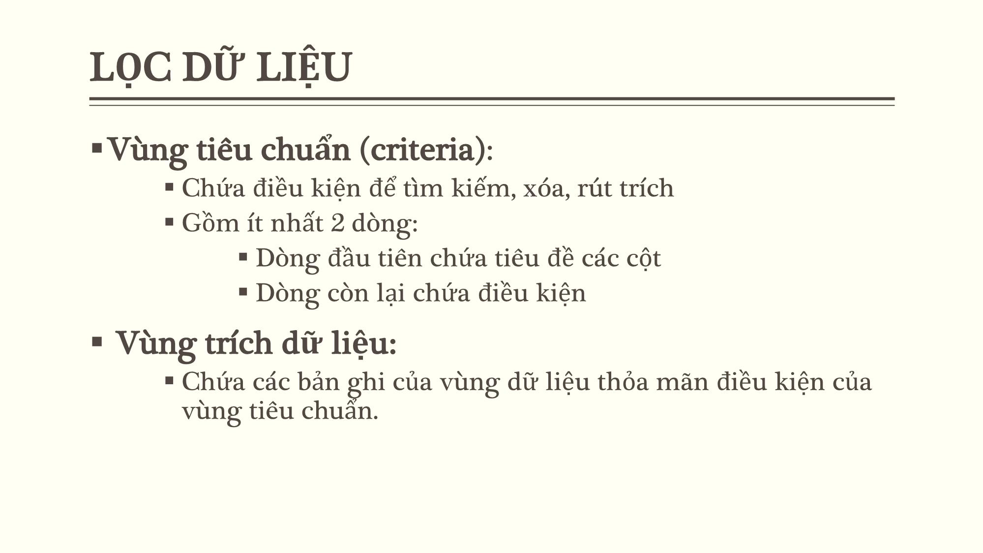 Bài giảng Tin học văn phòng - Bài 12: Quản trị dữ liệu - Nguyễn Thị Phương Thảo trang 8