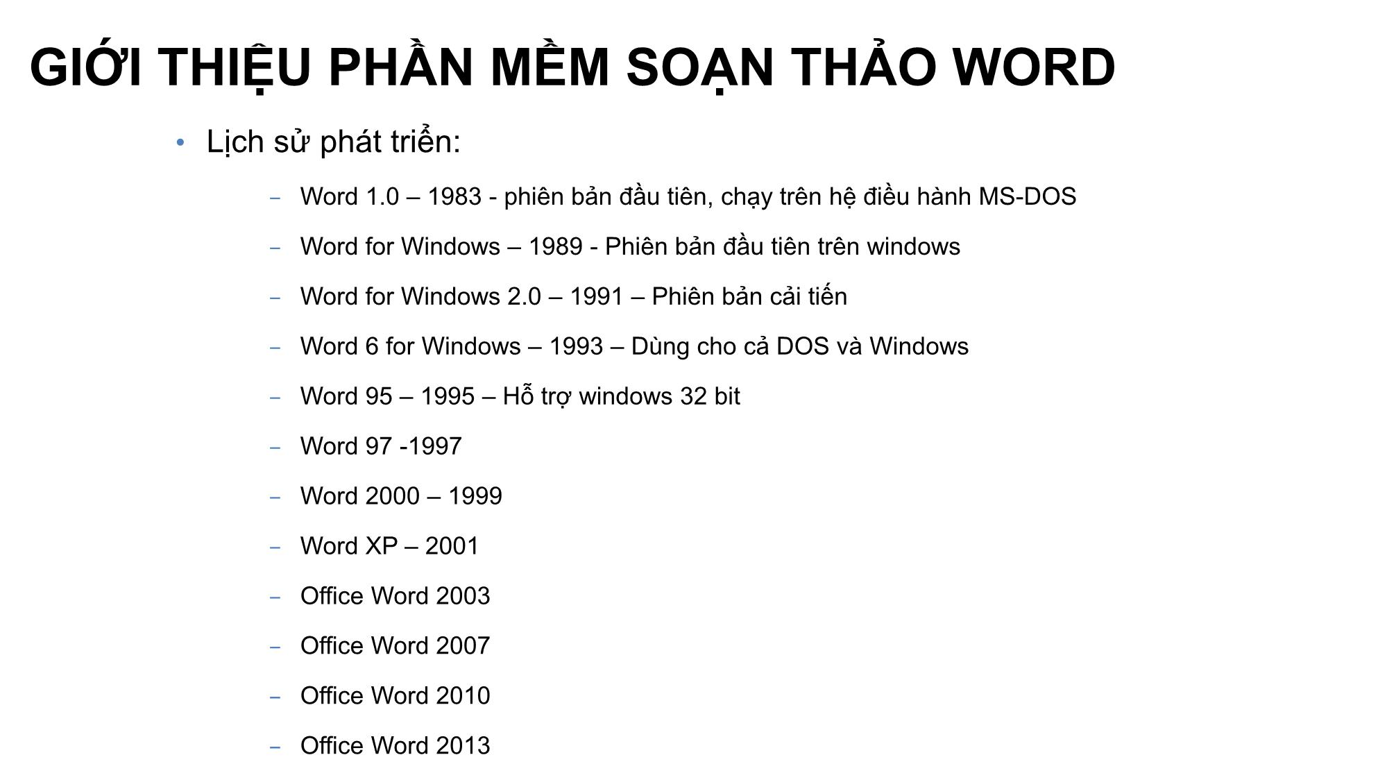 Bài giảng Tin học văn phòng - Bài 2+3: Soạn thảo cơ bản với Word - Nguyễn Thị Phương Thảo trang 4