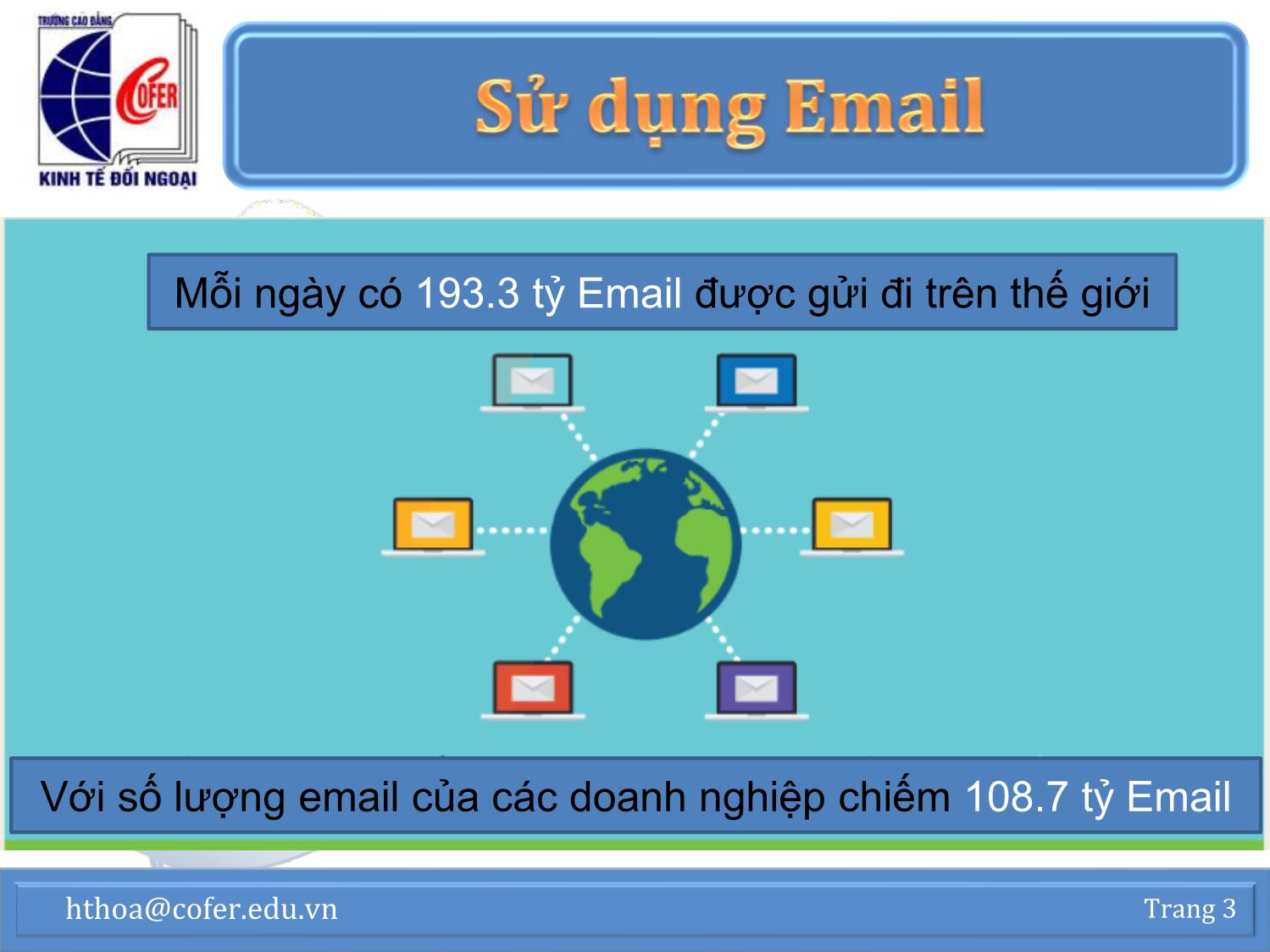 Bài giảng Tin học văn phòng - Chương 2: Sử dụng Email - Hoàng Thanh Hòa trang 3