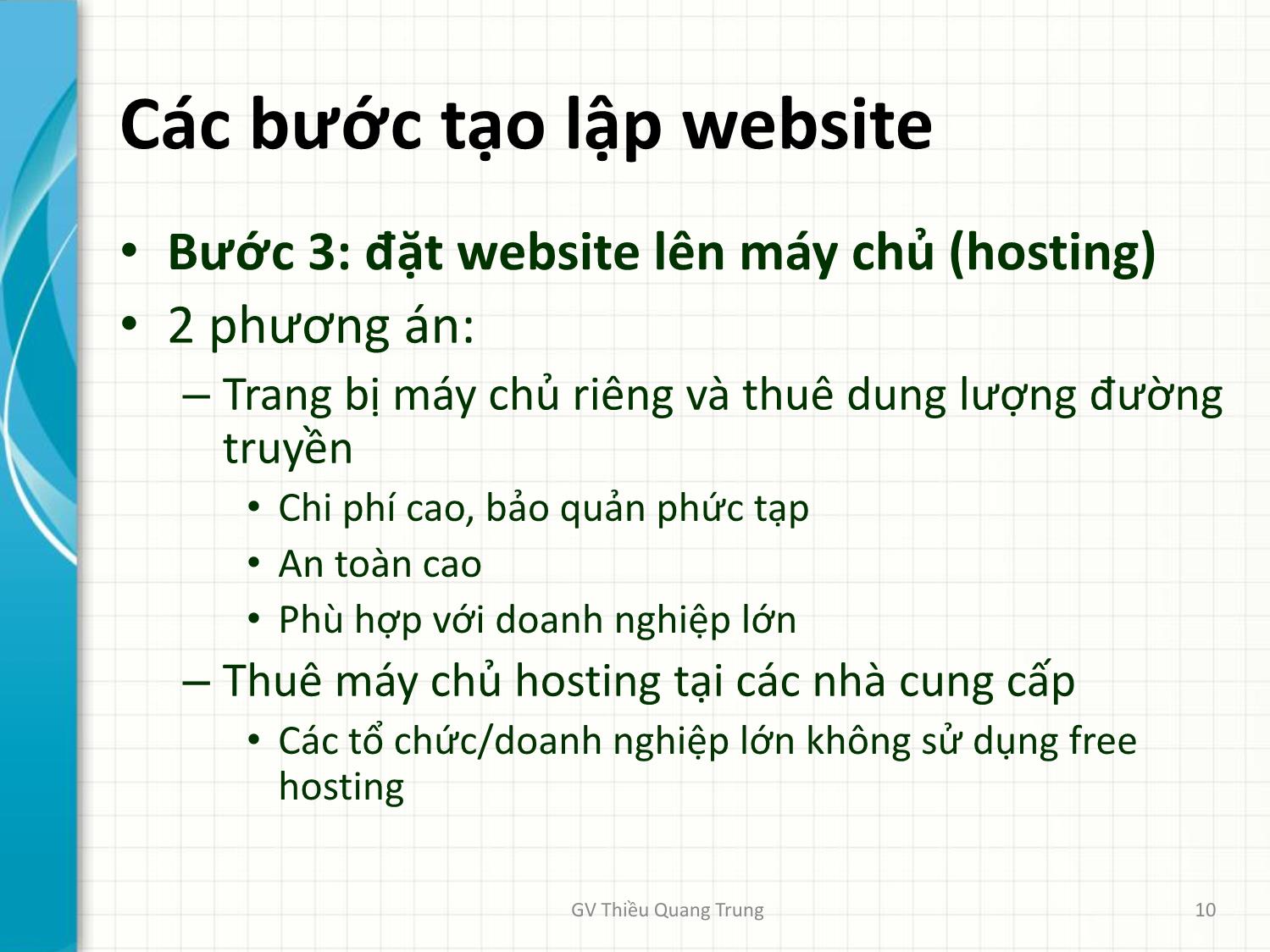 Bài giảng Tin học văn phòng 2 - Bài 5: Thiết kế Website Google Sites - Thiều Quang Trung trang 10