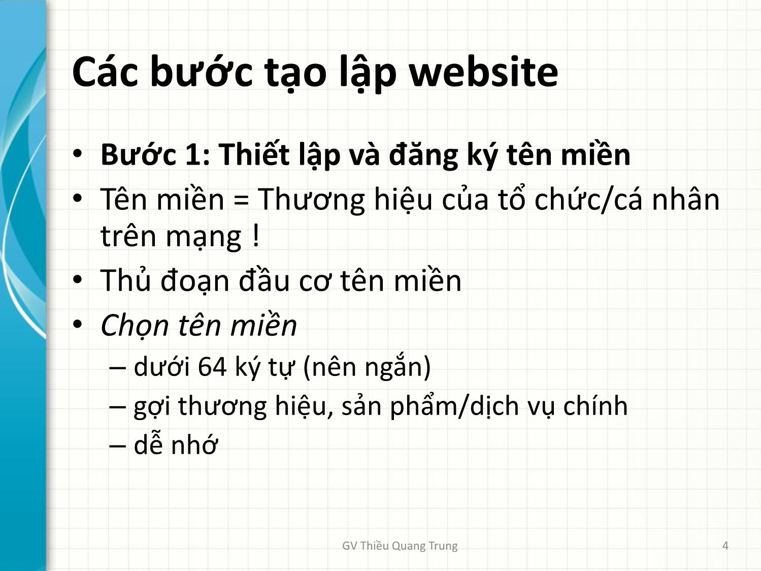Bài giảng Tin học văn phòng 2 - Bài 5: Thiết kế Website Google Sites - Thiều Quang Trung trang 4