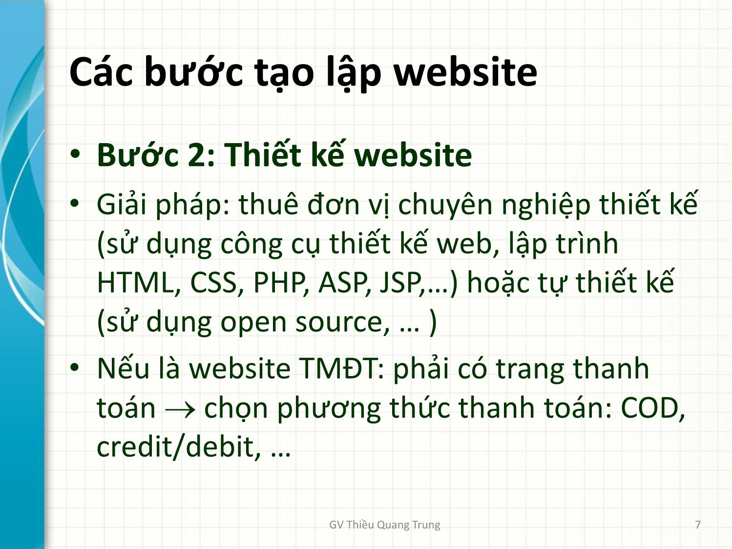 Bài giảng Tin học văn phòng 2 - Bài 5: Thiết kế Website Google Sites - Thiều Quang Trung trang 7