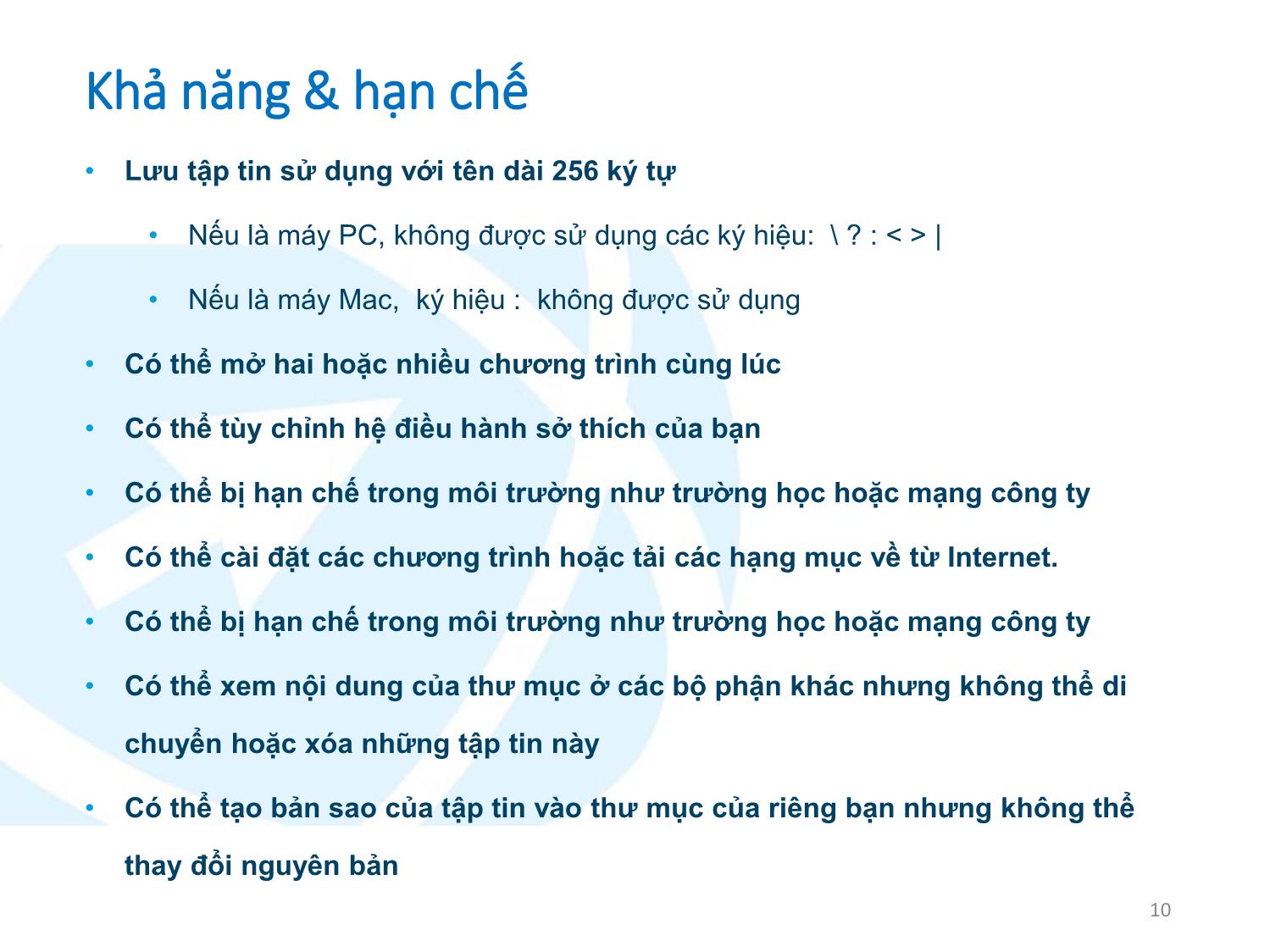 Bài giảng Ứng dụng công nghệ thông tin - Mô đun 2: Sử dụng máy tính căn bản - Lê Thanh Phúc trang 10