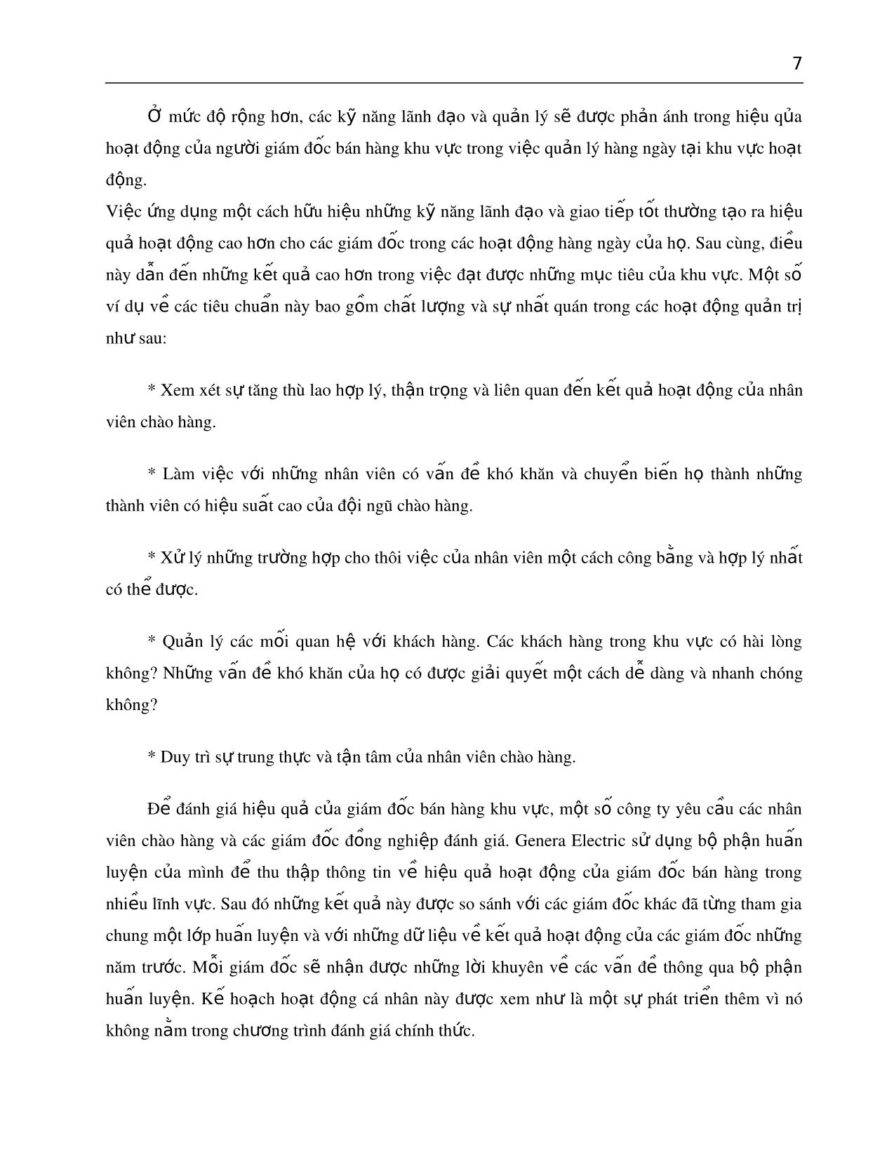 Tài liệu Phương pháp lựa chọng từ giám đốc bán hàng khu vực đến tổng giám đốc bán hàng trang 7