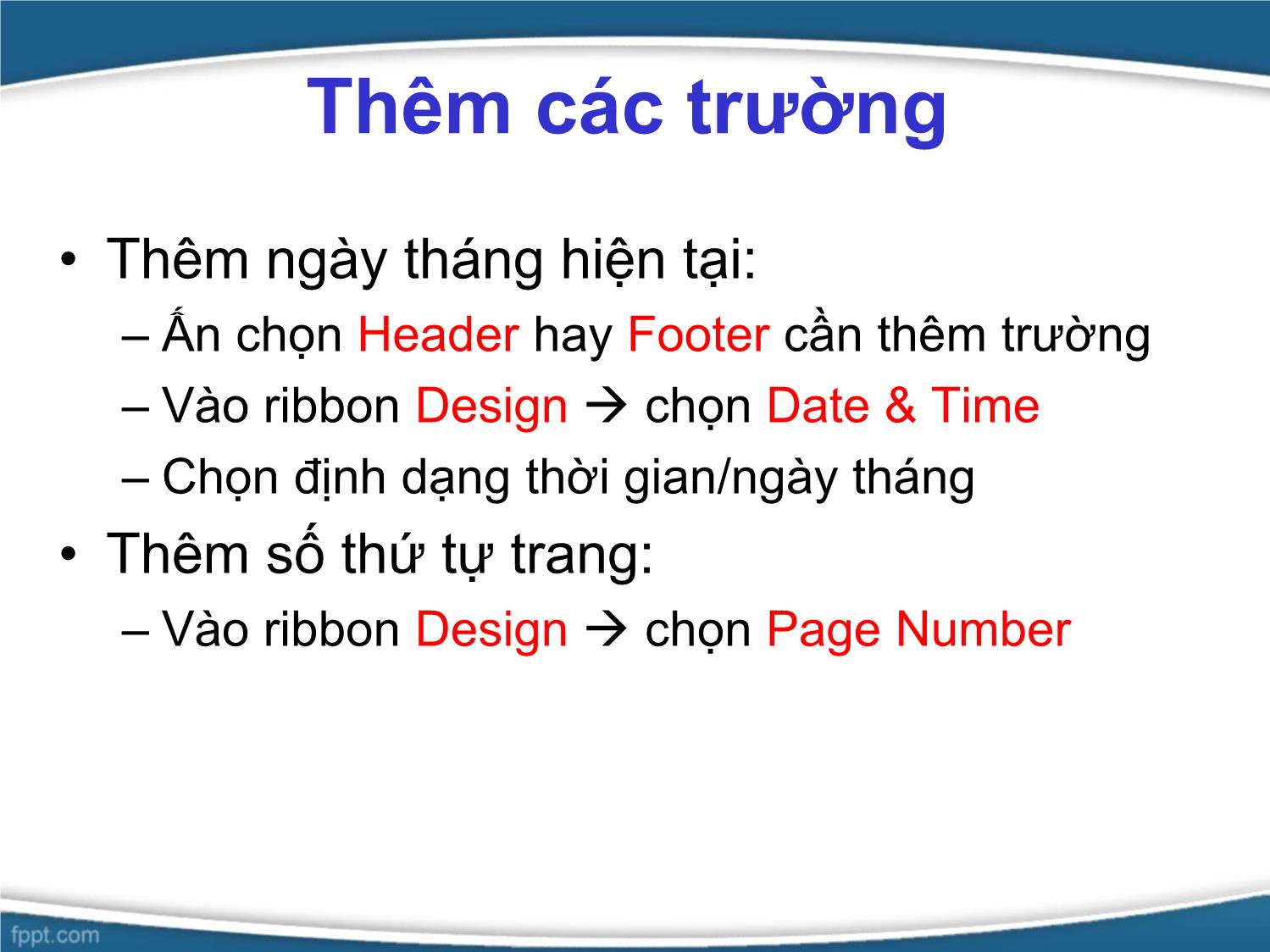 Bài giảng Tin học văn phòng - Bài 5: In ấn và trộn tài liệu - Nguyễn Thị Phương Thảo trang 7