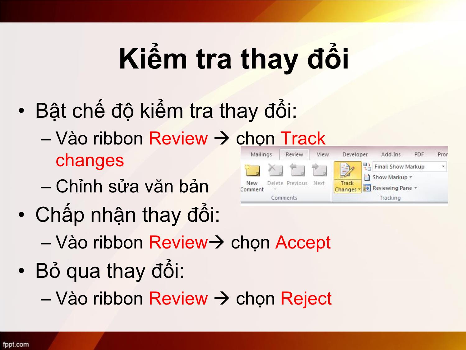 Bài giảng Tin học văn phòng - Bài 6: Một số tính năng khác của Word - Nguyễn Thị Phương Thảo trang 6