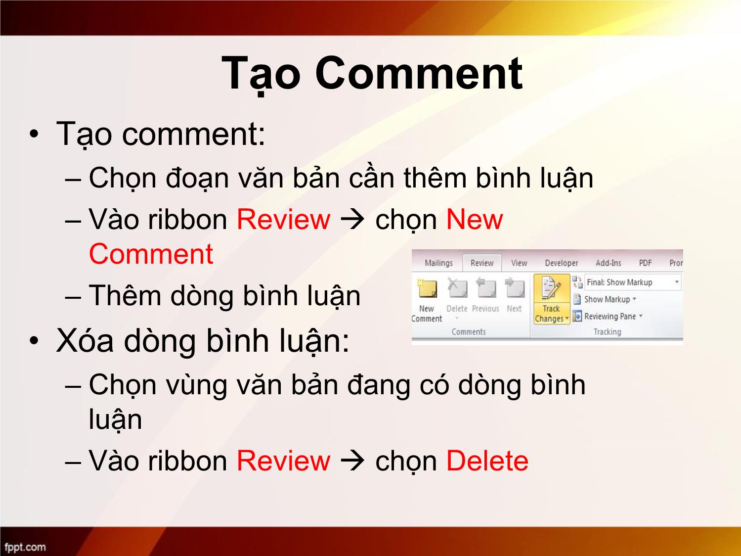 Bài giảng Tin học văn phòng - Bài 6: Một số tính năng khác của Word - Nguyễn Thị Phương Thảo trang 7