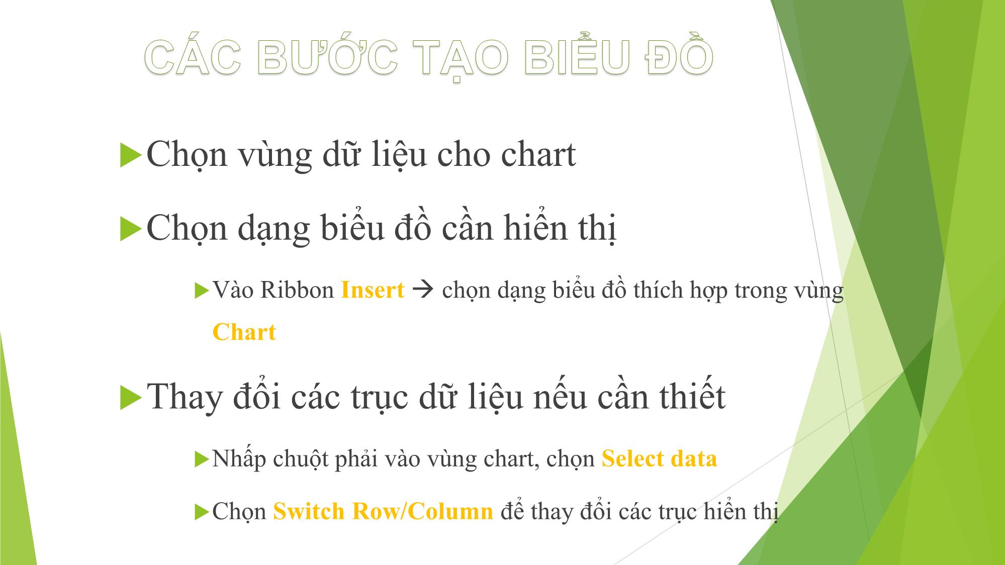 Bài giảng Tin học văn phòng - Bài 11: Đồ thị trong Excel - Nguyễn Thị Phương Thảo trang 4