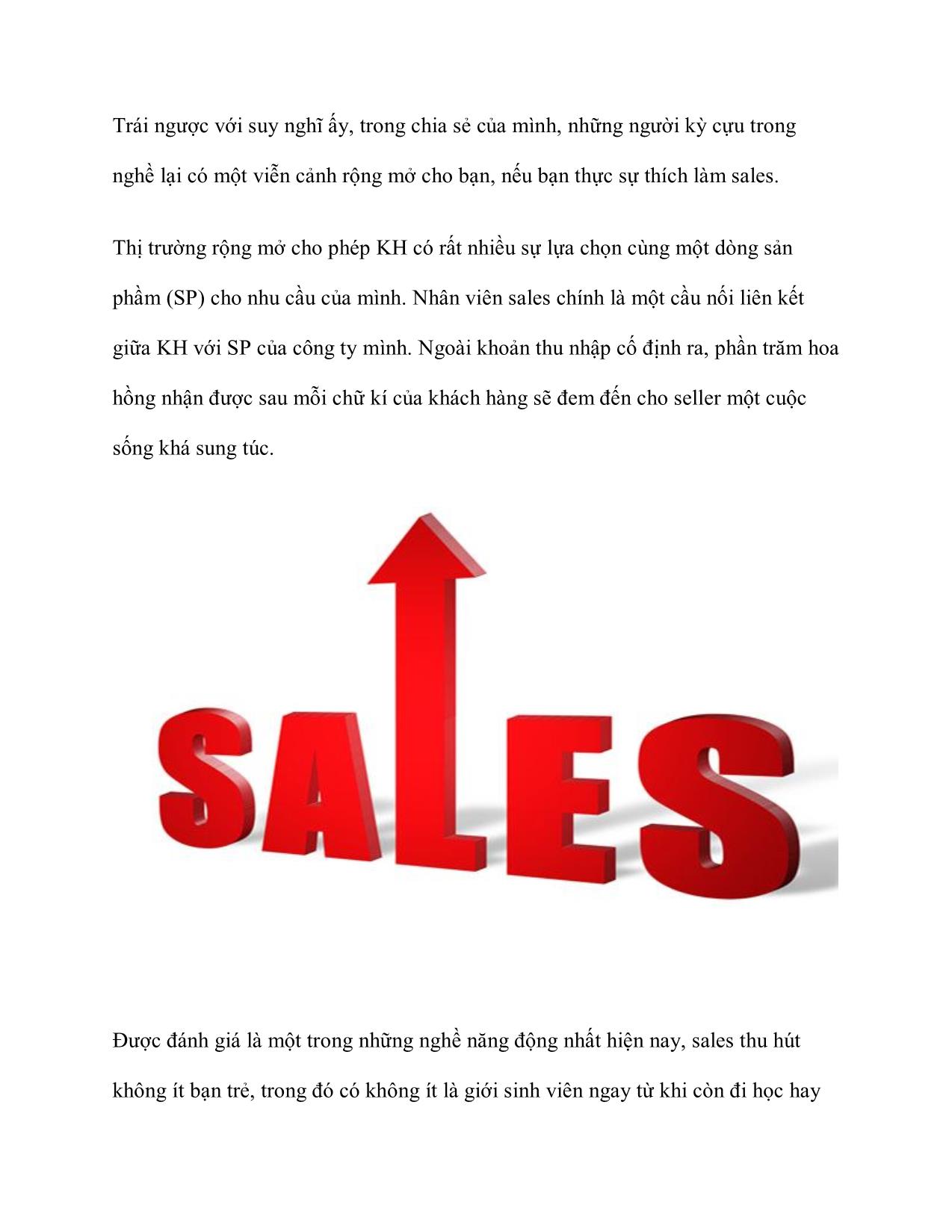 Tài liệu Sales – Nghề của sự năng động trang 3
