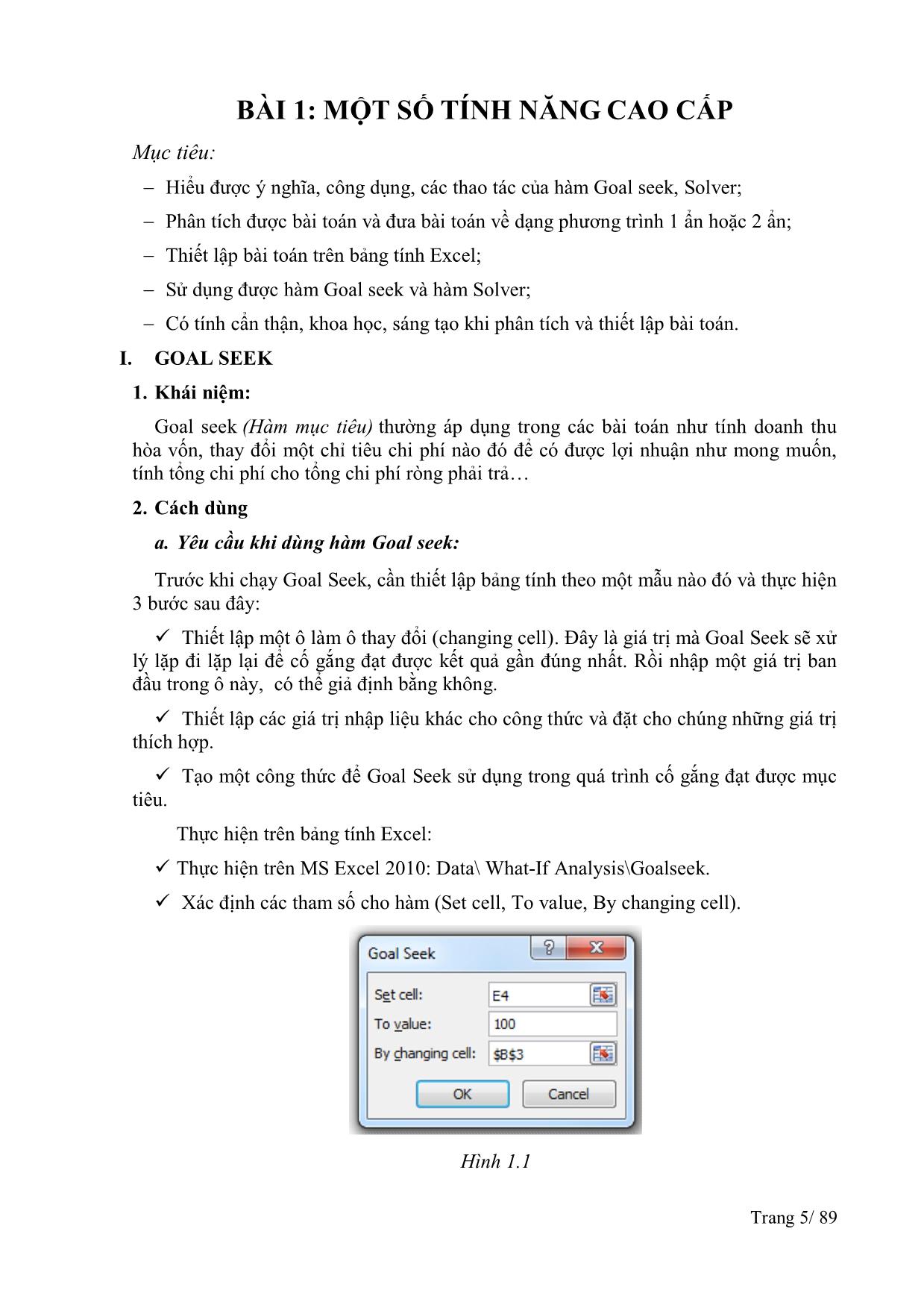Giáo trình Excel nâng cao trang 5