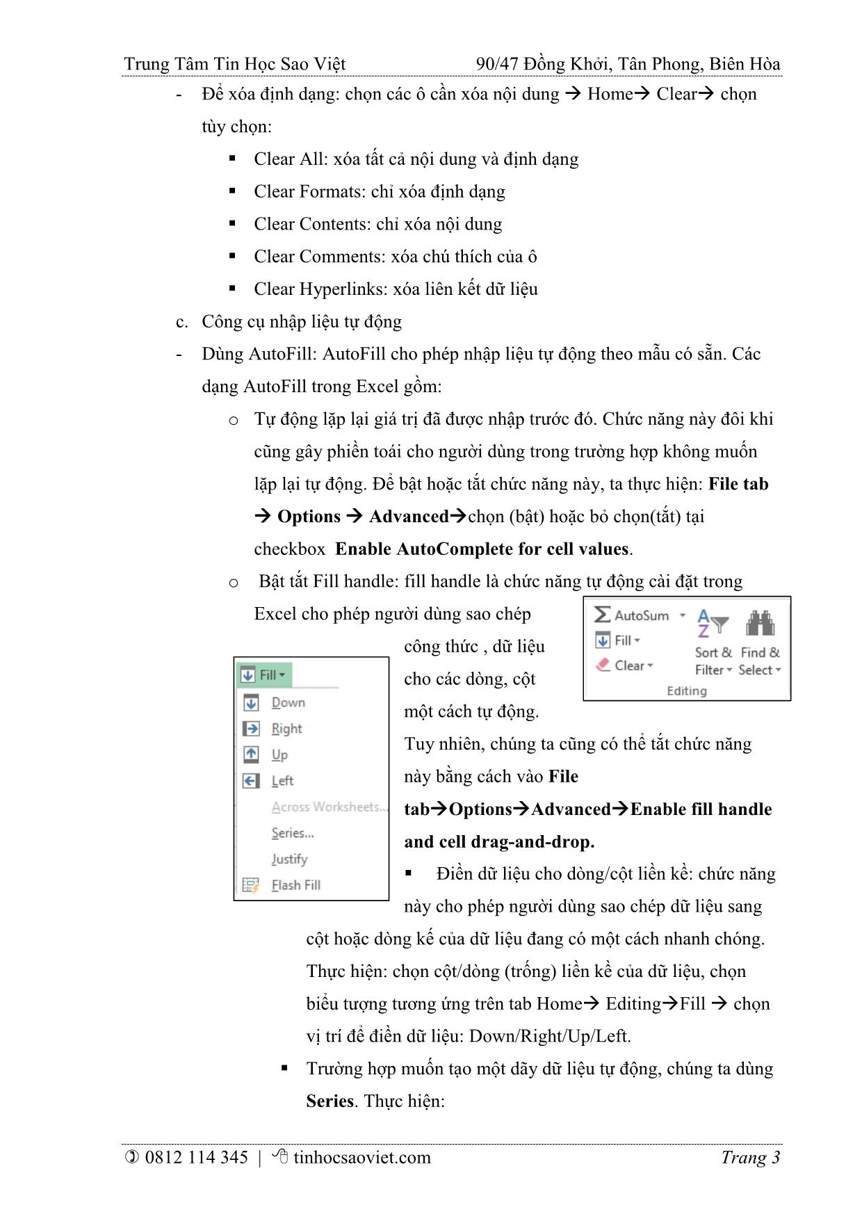 Giáo trình Chuyên đề Bảng tính Excel trang 5