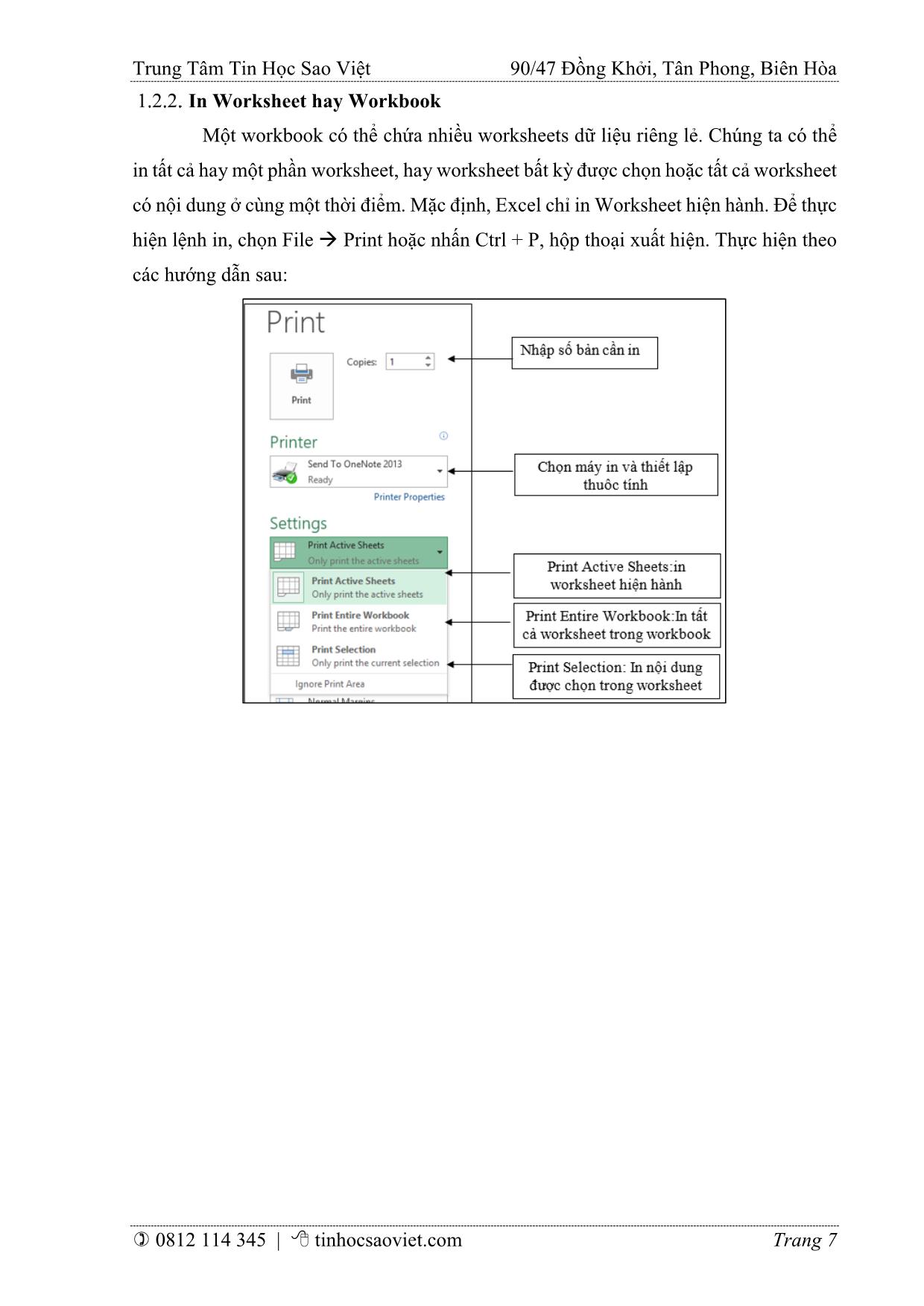 Giáo trình Chuyên đề Bảng tính Excel trang 9