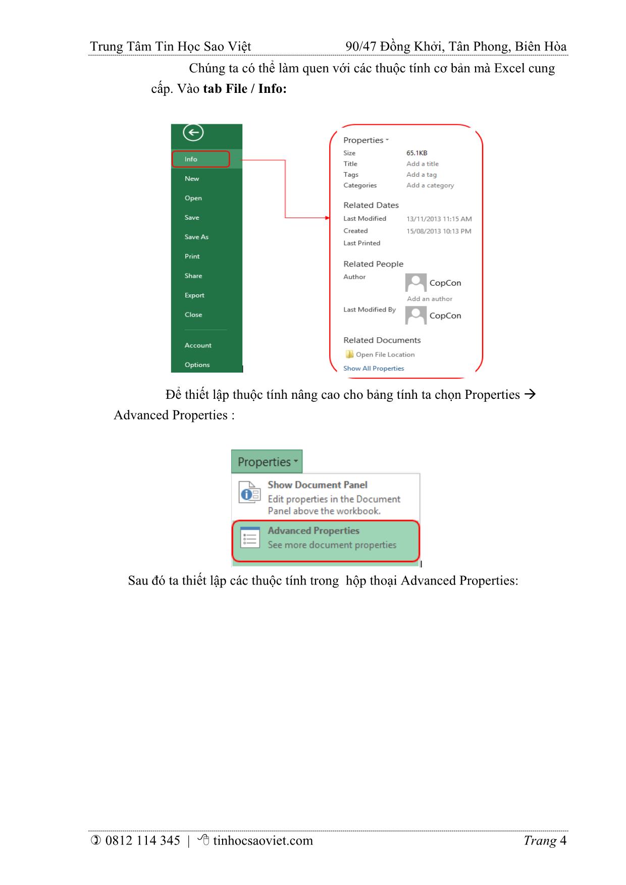 Giáo trình Chuyên đề Xử lý bảng tính Excel nâng cao trang 7