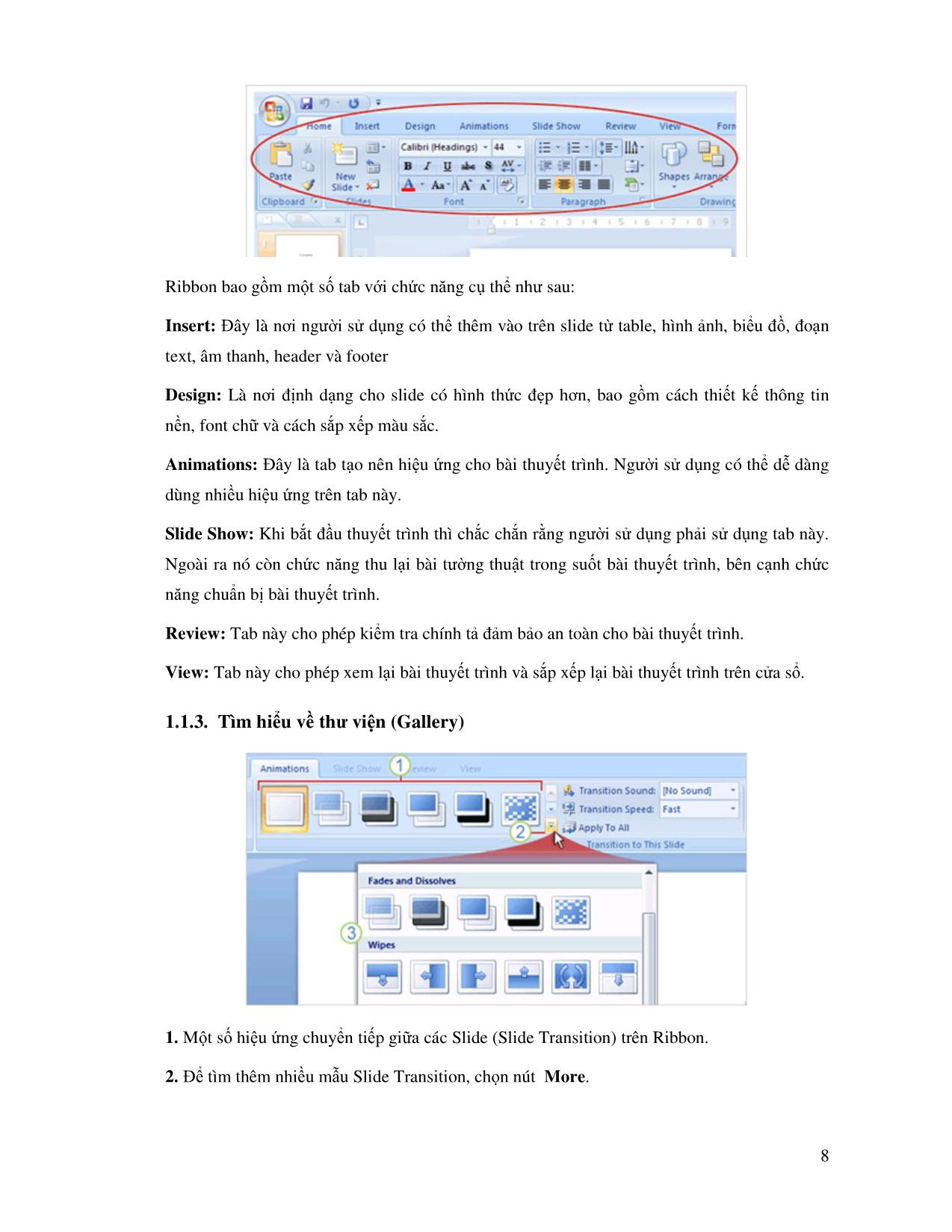 Giáo trình Microsoft Office PowerPoint 2007 trang 8