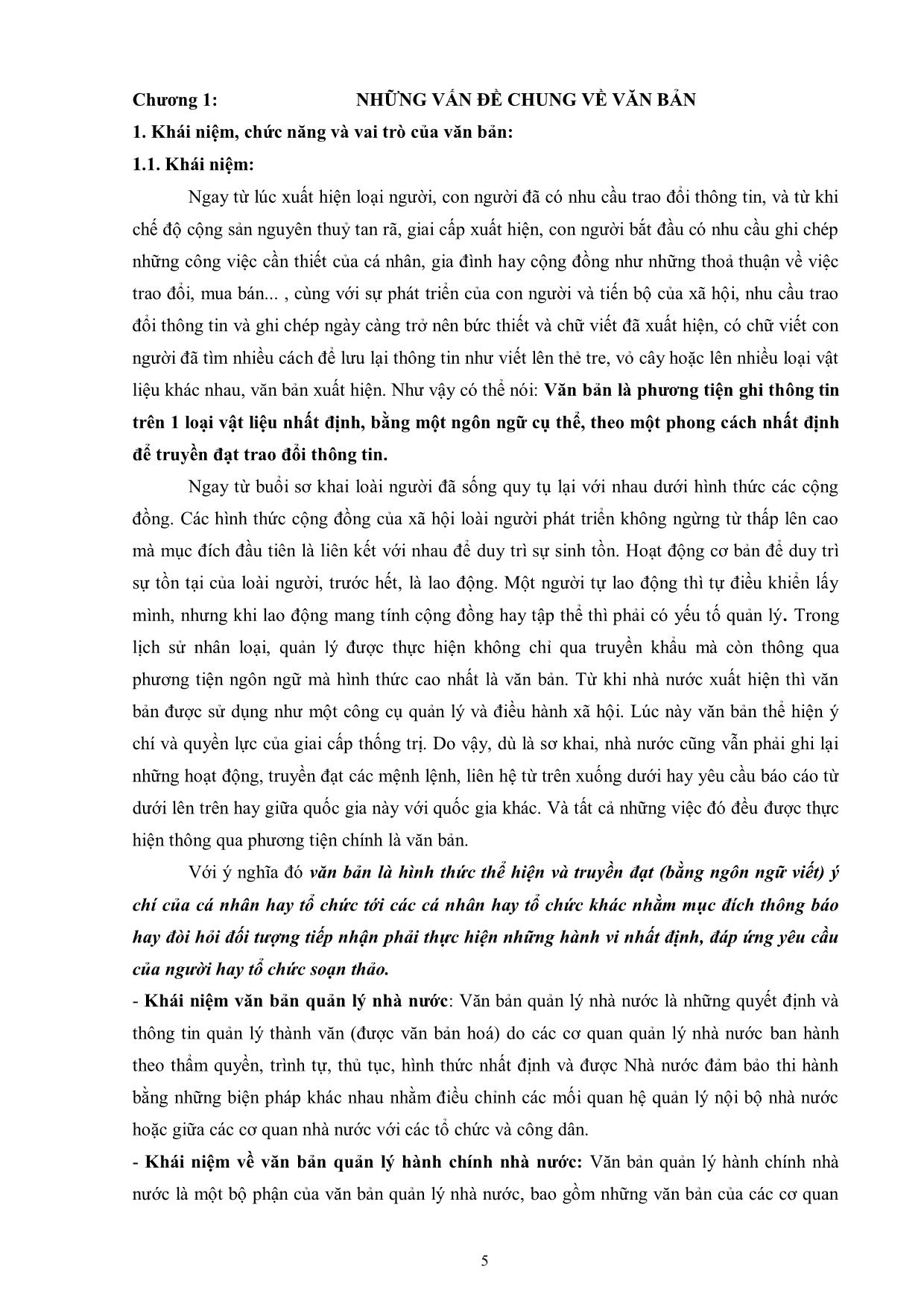Giáo trình Soạn thảo văn bản (Mới) trang 6