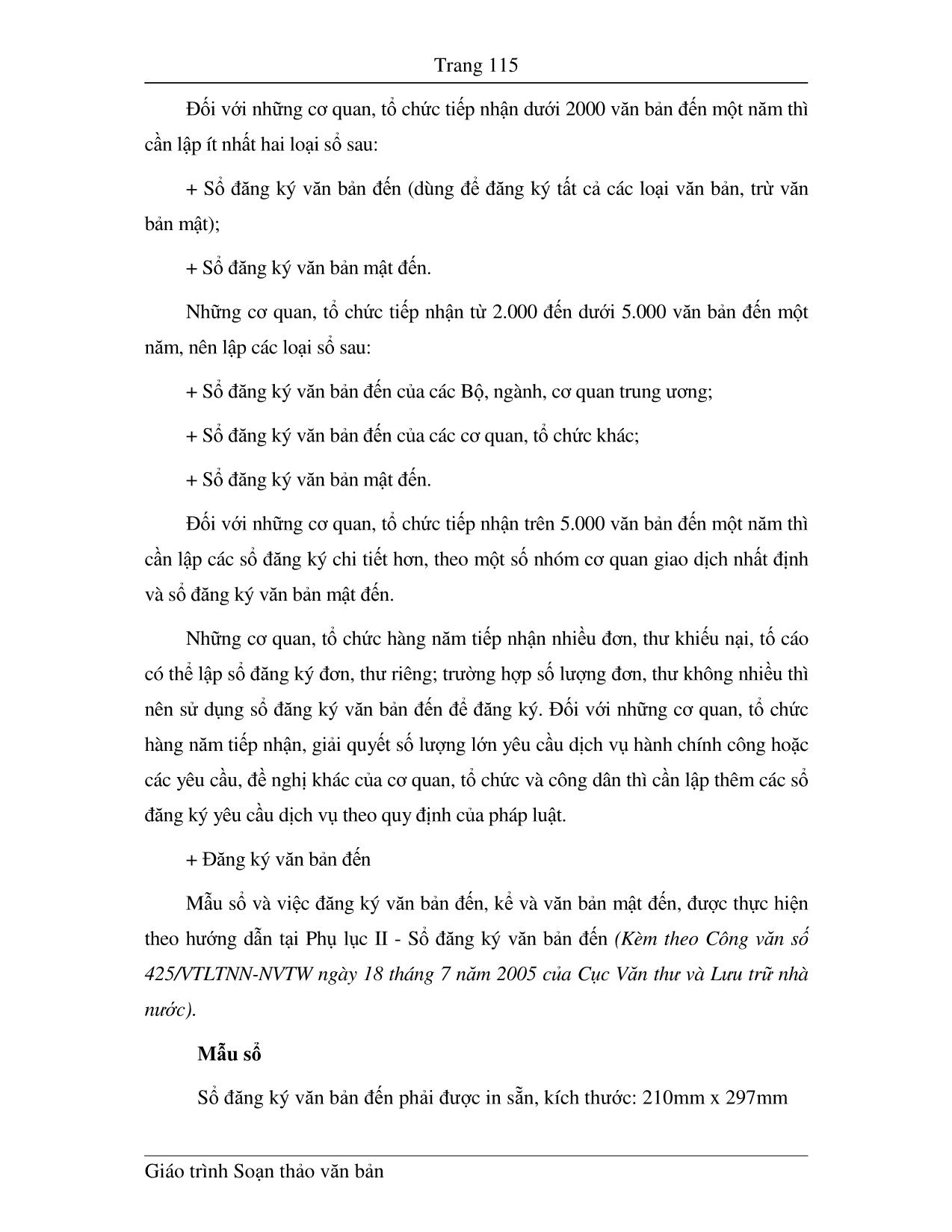 Giáo trình Soạn thảo văn bản (Phần 2) trang 8