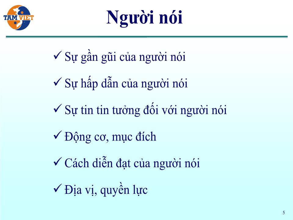 Bài giảng Các yếu tố ảnh hưởng đến lắng nghe trang 5