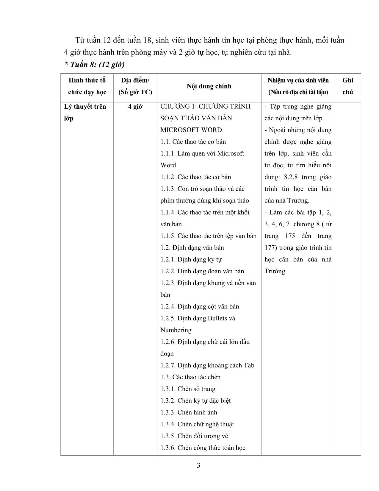 Đề cương học phần Tin học văn phòng trang 4