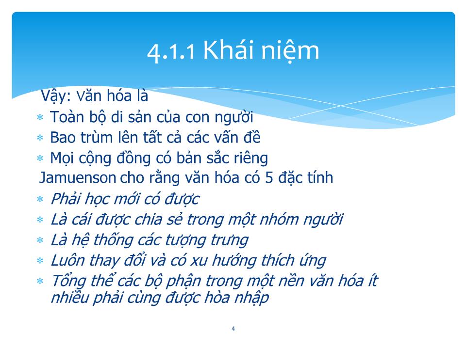 Bài giảng Giao tiếp trong kinh doanh - Chương 4: Văn hóa trong giao tiếp, đàm phán kinh doanh trang 4