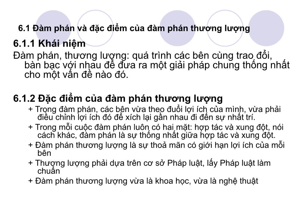 Bài giảng Giao tiếp trong kinh doanh - Chương 6: Đàm phán và hoạt động chuẩn bị đàm phán kinh doanh trang 2