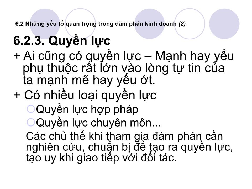 Bài giảng Giao tiếp trong kinh doanh - Chương 6: Đàm phán và hoạt động chuẩn bị đàm phán kinh doanh trang 5