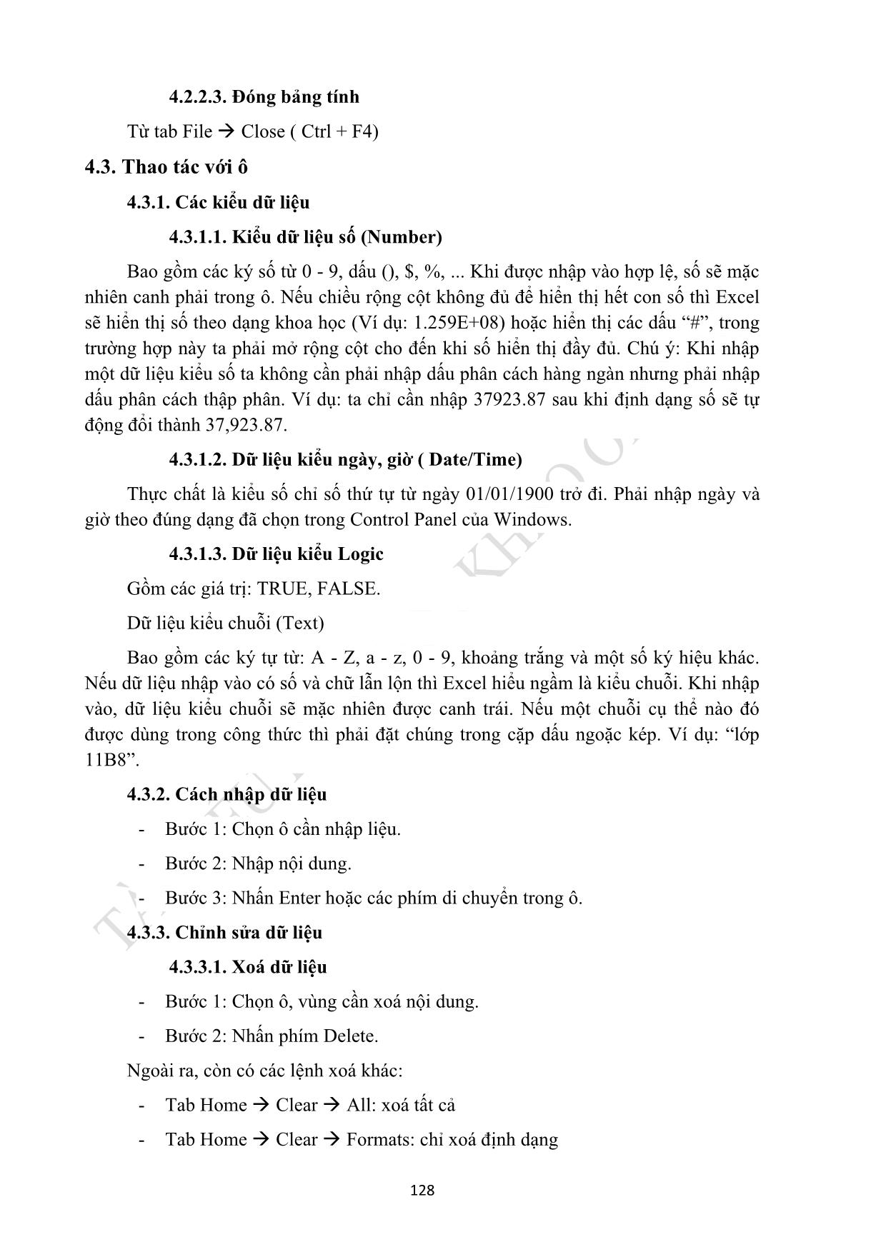 Giáo trình Tin học - Trình độ Trung cấp (Phần 2) trang 4