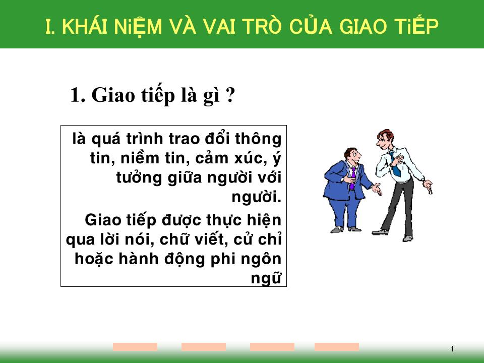 Bài giảng Giao tiếp trong kinh doanh - Chương 1: Khái quát chung trang 1